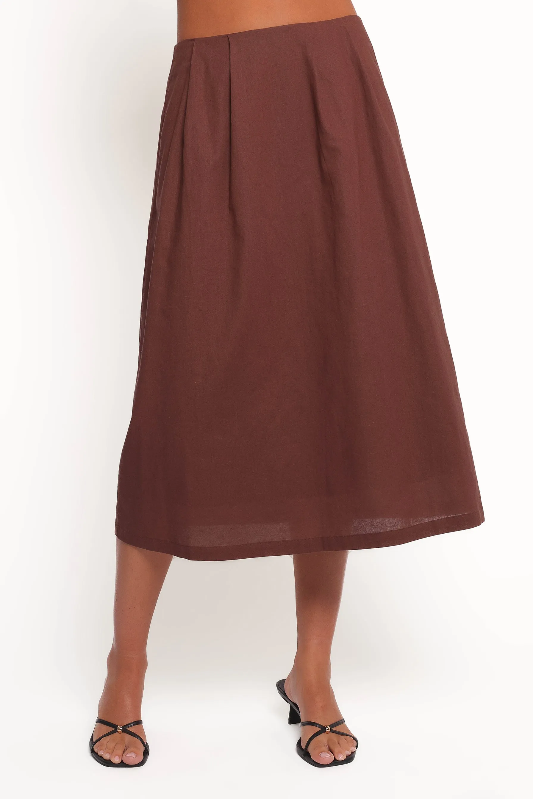 Chiaro Midi Skirt - Brown sold by Petal & Pup product image thumbnail 2