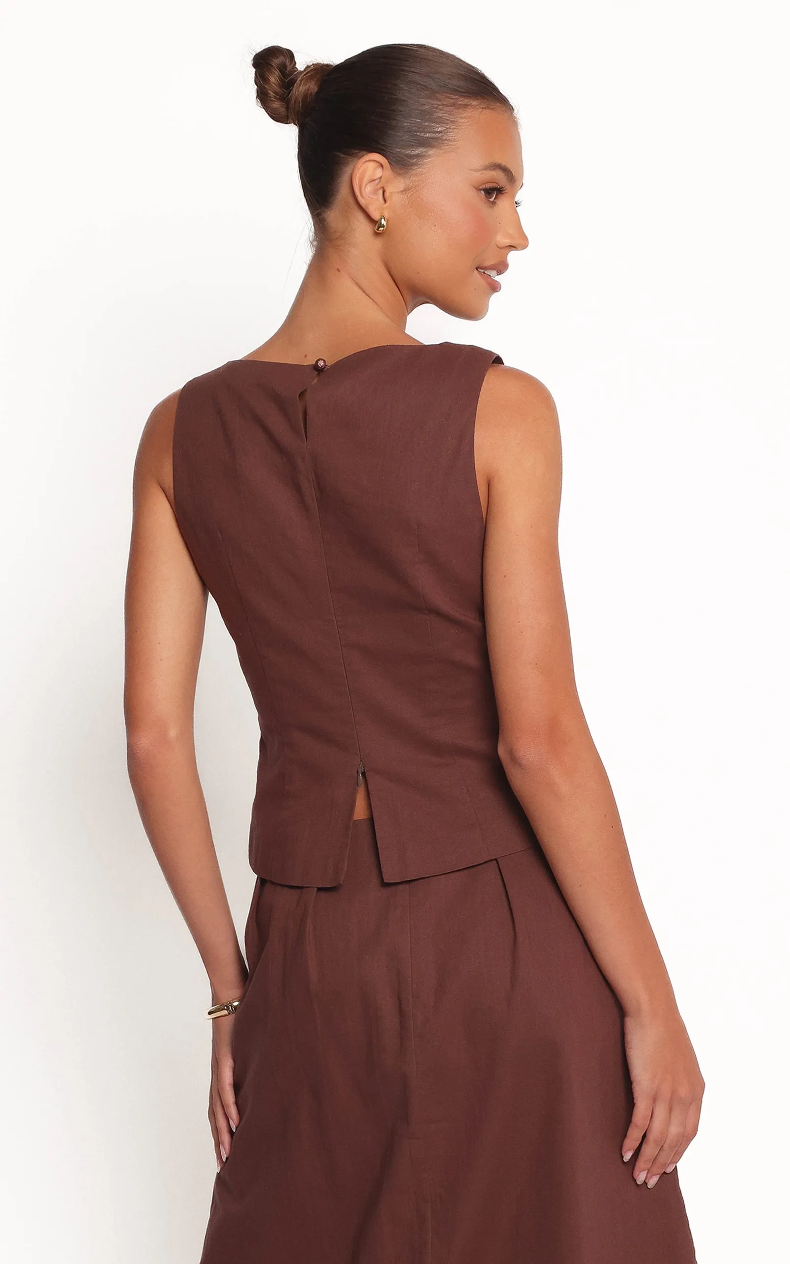 Chiaro Shell Top - Brown sold by Petal & Pup product image thumbnail 2
