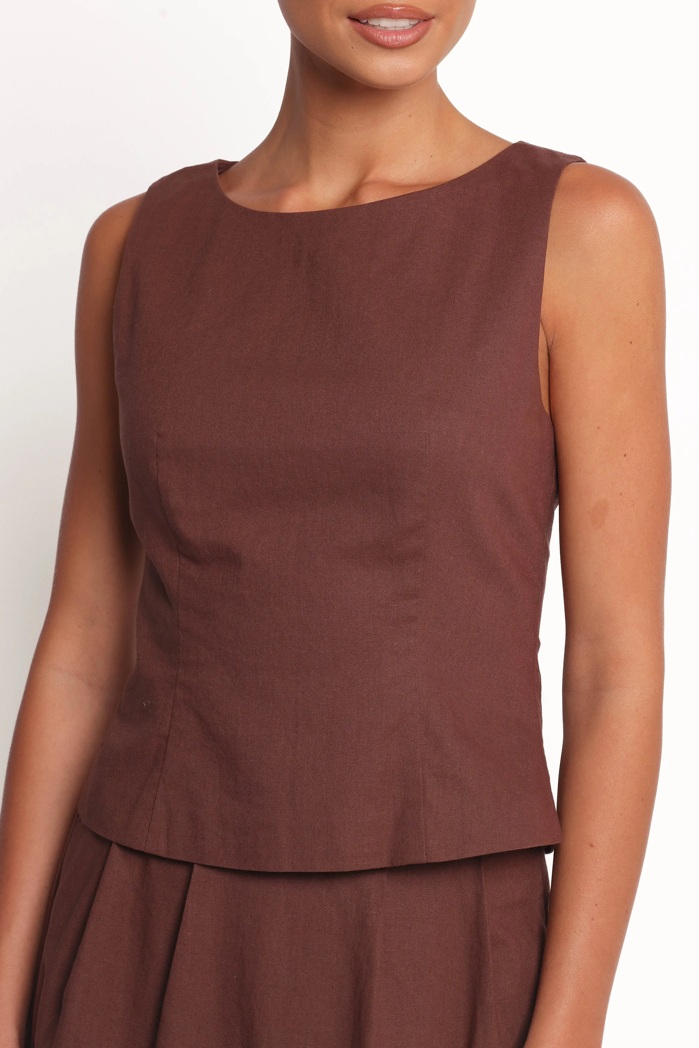 Chiaro Shell Top - Brown sold by Petal & Pup product image thumbnail 5