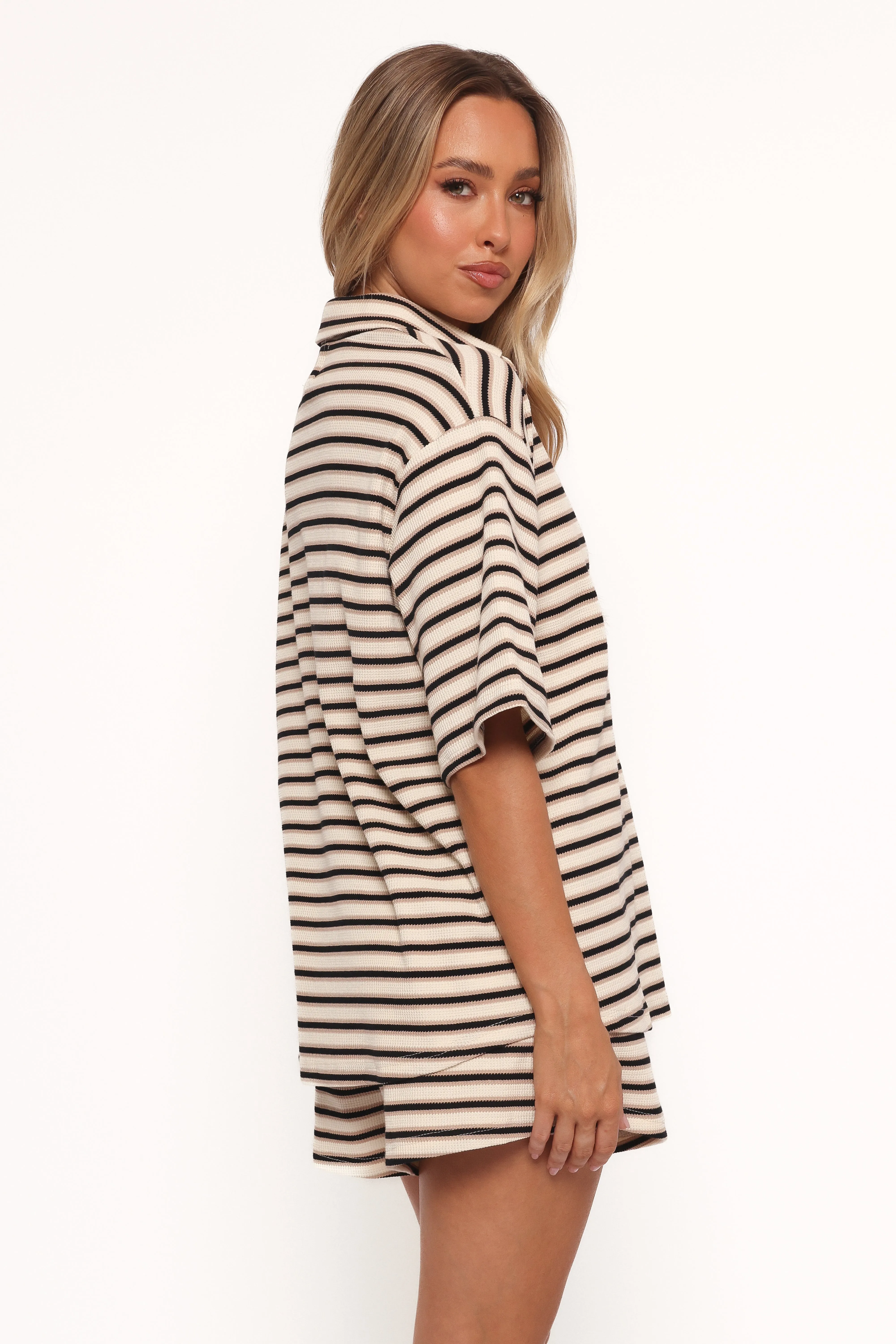 Alden Cotton Knit Set - Beige Black Stripe sold by Petal & Pup product image thumbnail 3