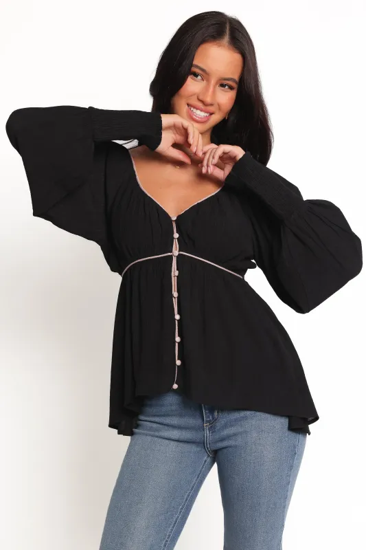 Pannia Top - Black sold by Petal & Pup