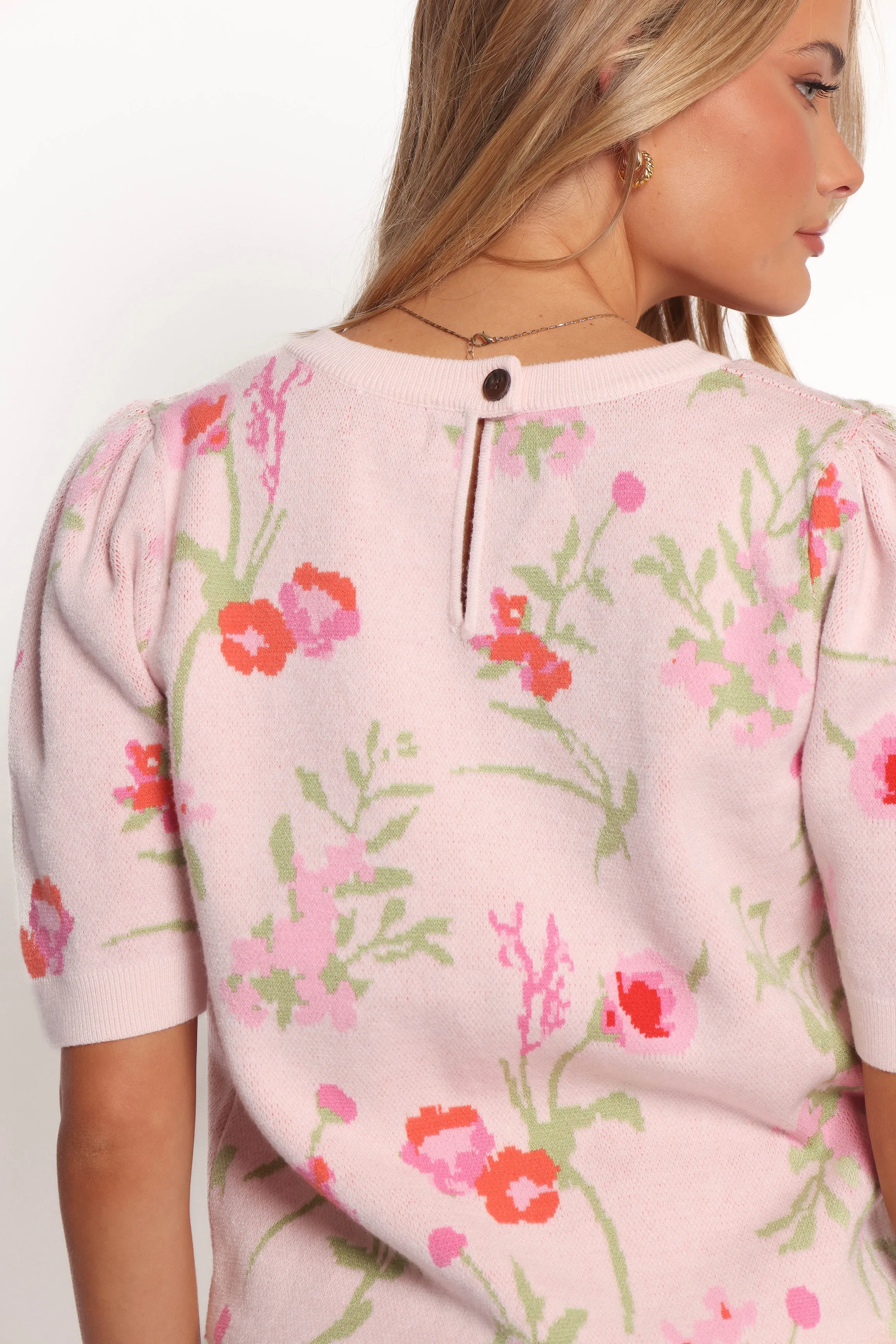 Keegan Flower Knit Sweater - Pink sold by Petal & Pup product image thumbnail 5