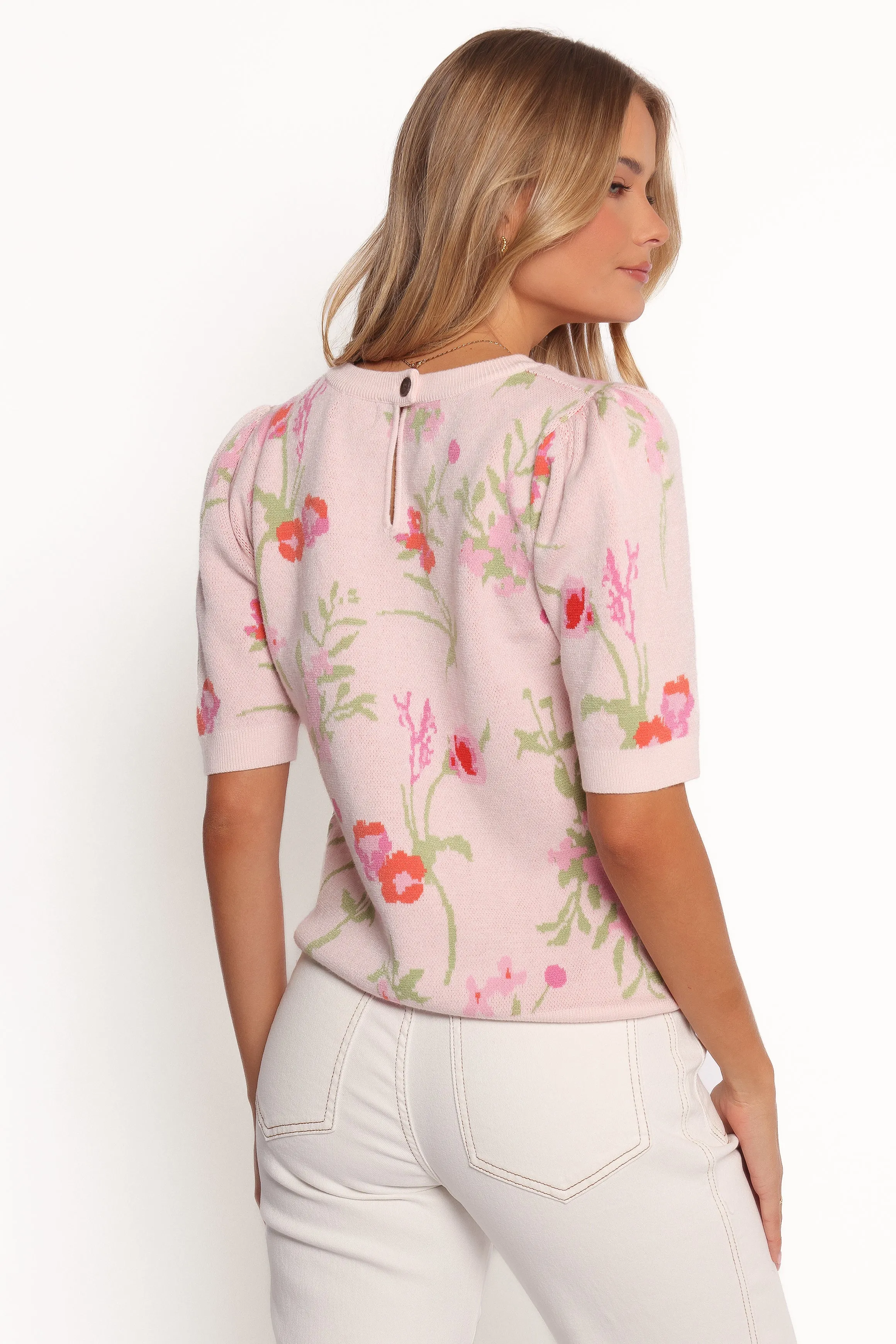 Keegan Flower Knit Sweater - Pink sold by Petal & Pup product image thumbnail 4