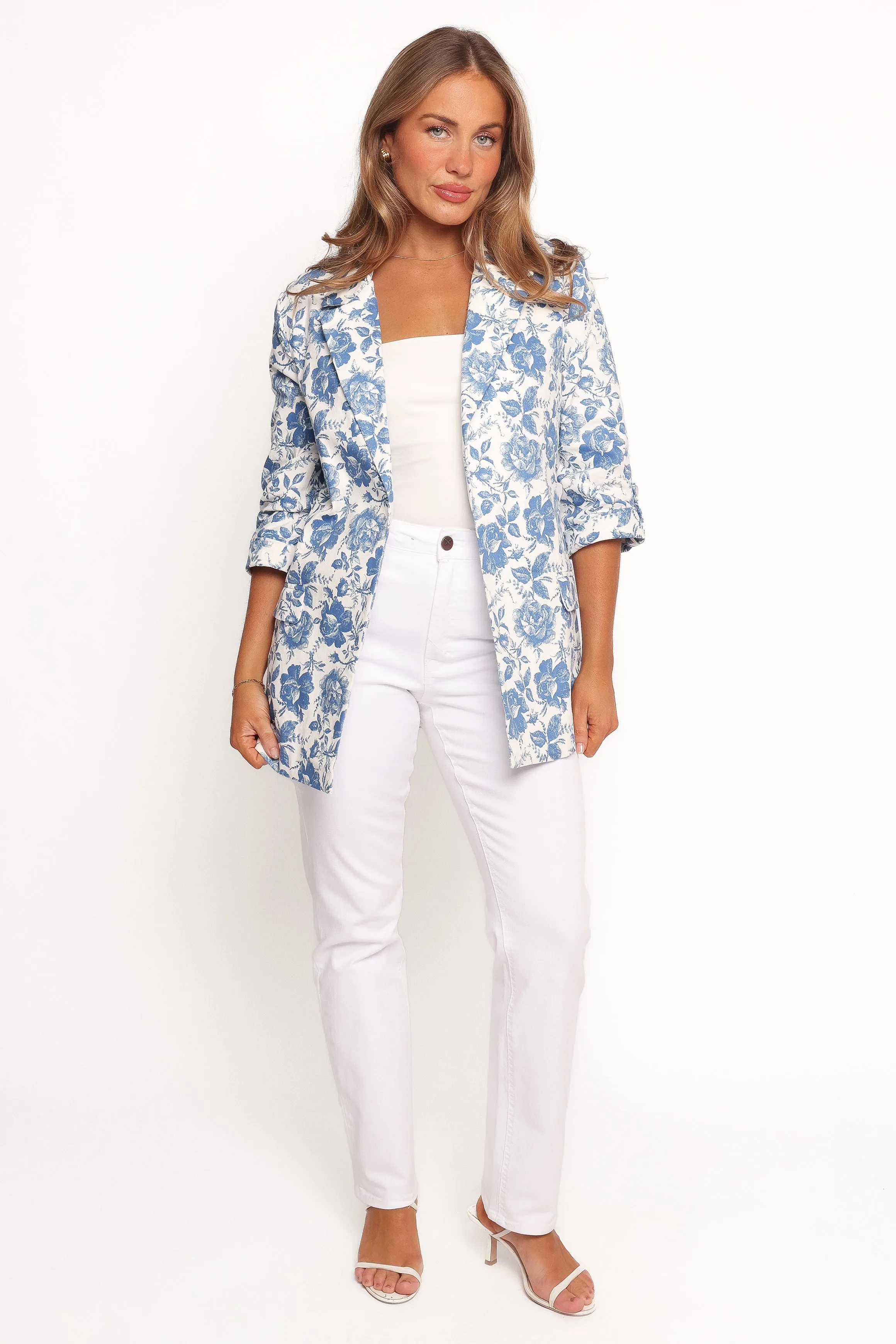 Billie Blazer - White/Blue sold by Petal & Pup product image thumbnail 3