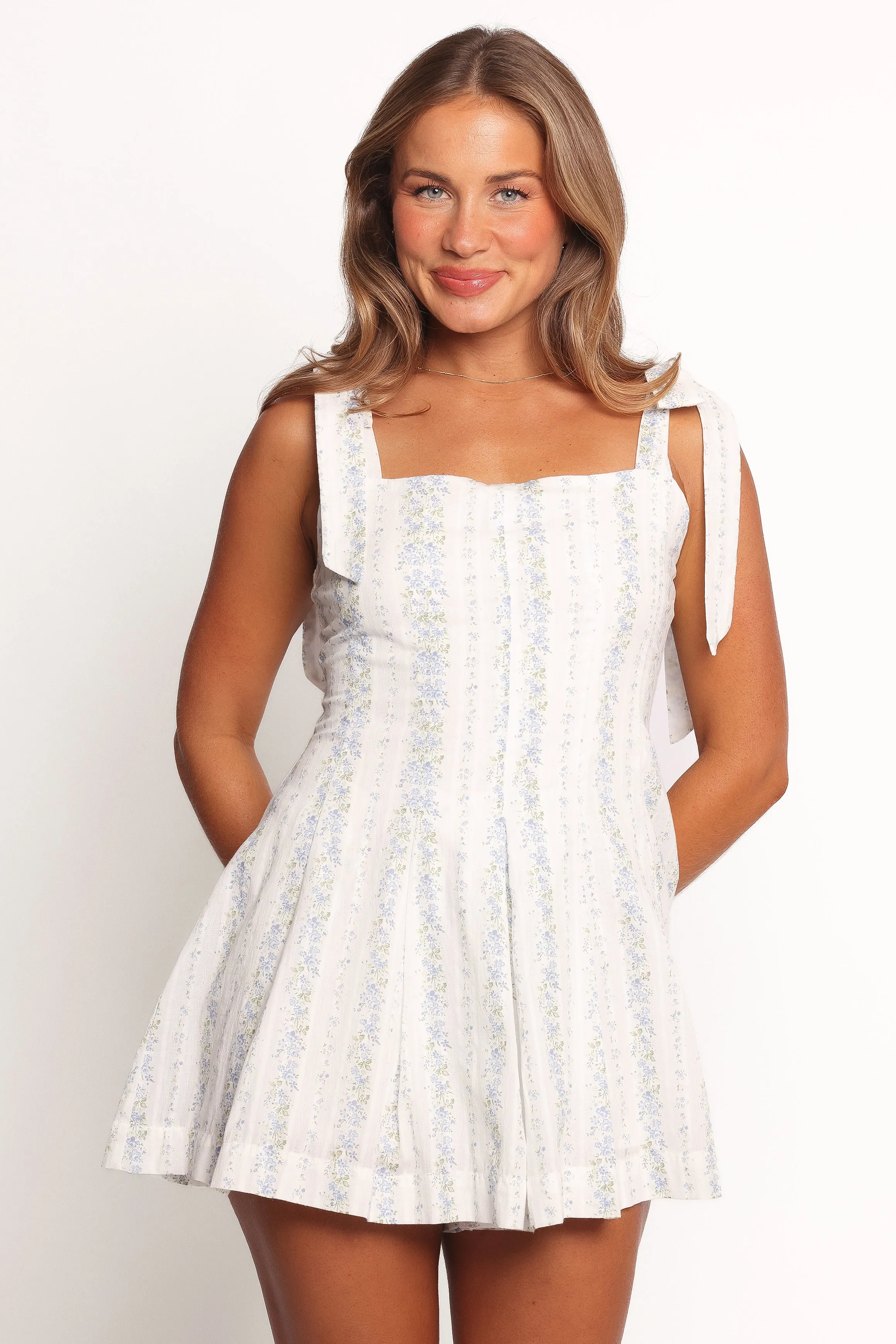 Dariah Romper - Blue sold by Petal & Pup