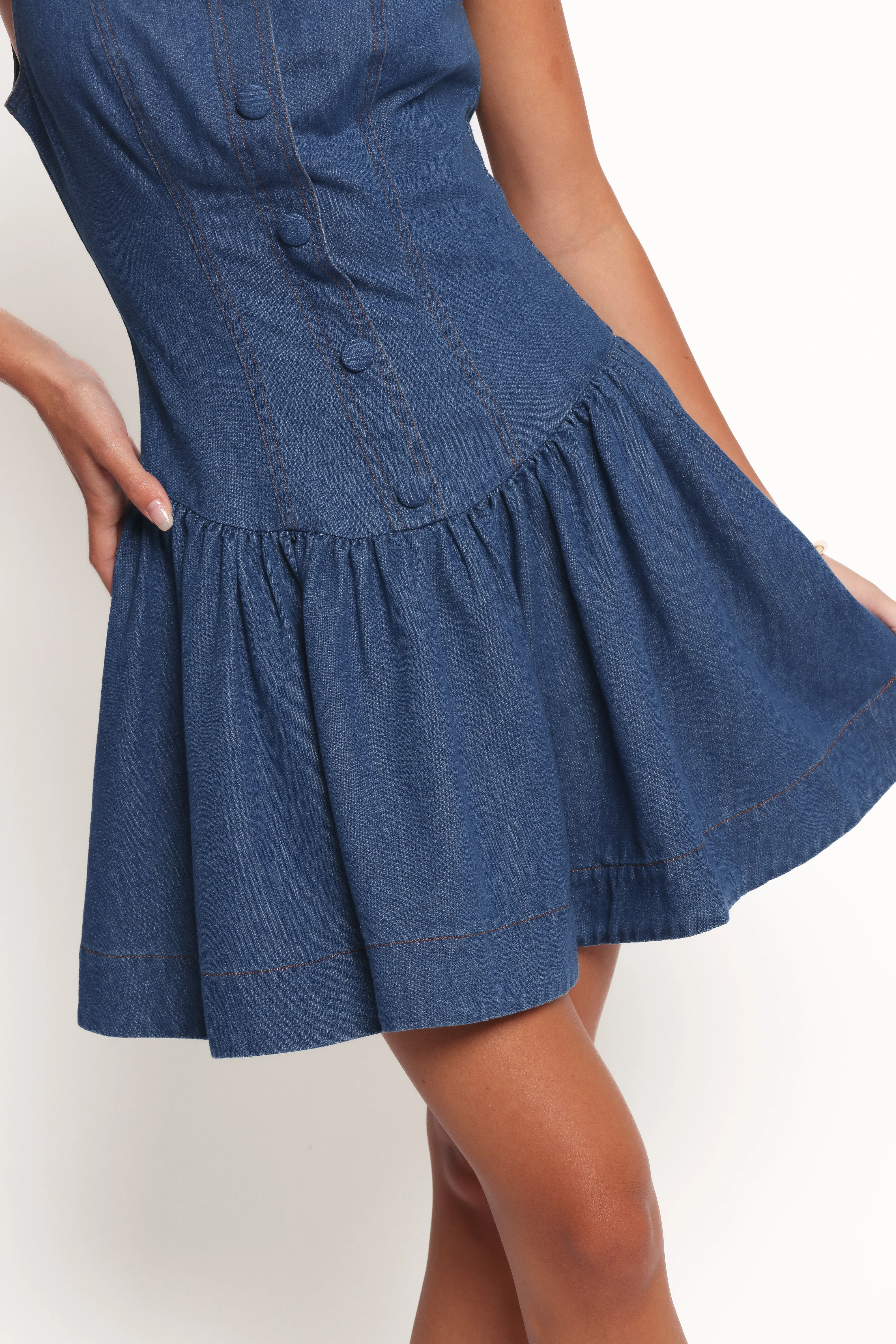 Tiziana Mini Dress - Indigo Denim sold by Petal & Pup product image thumbnail 5
