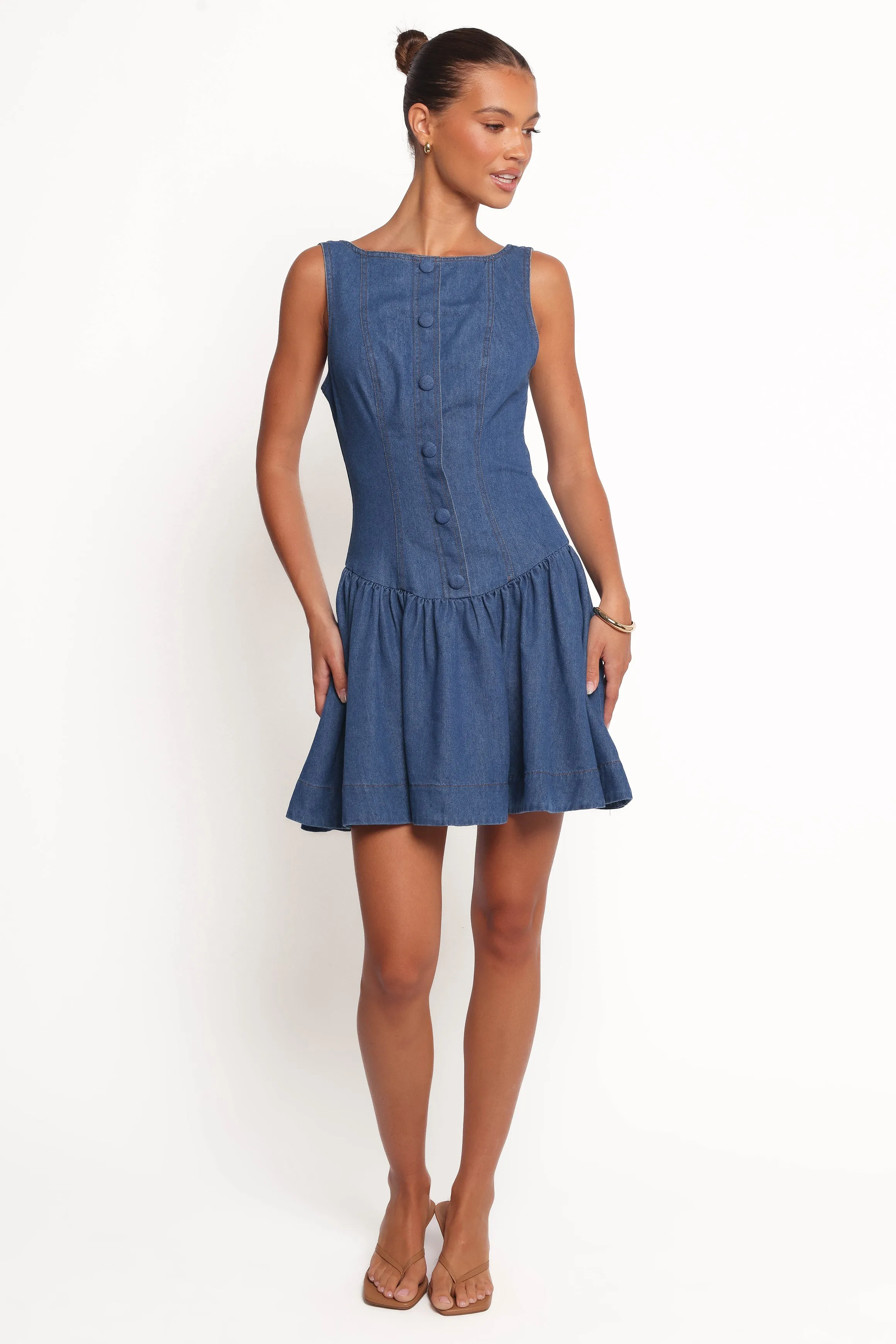 Tiziana Mini Dress - Indigo Denim sold by Petal & Pup product image thumbnail 4