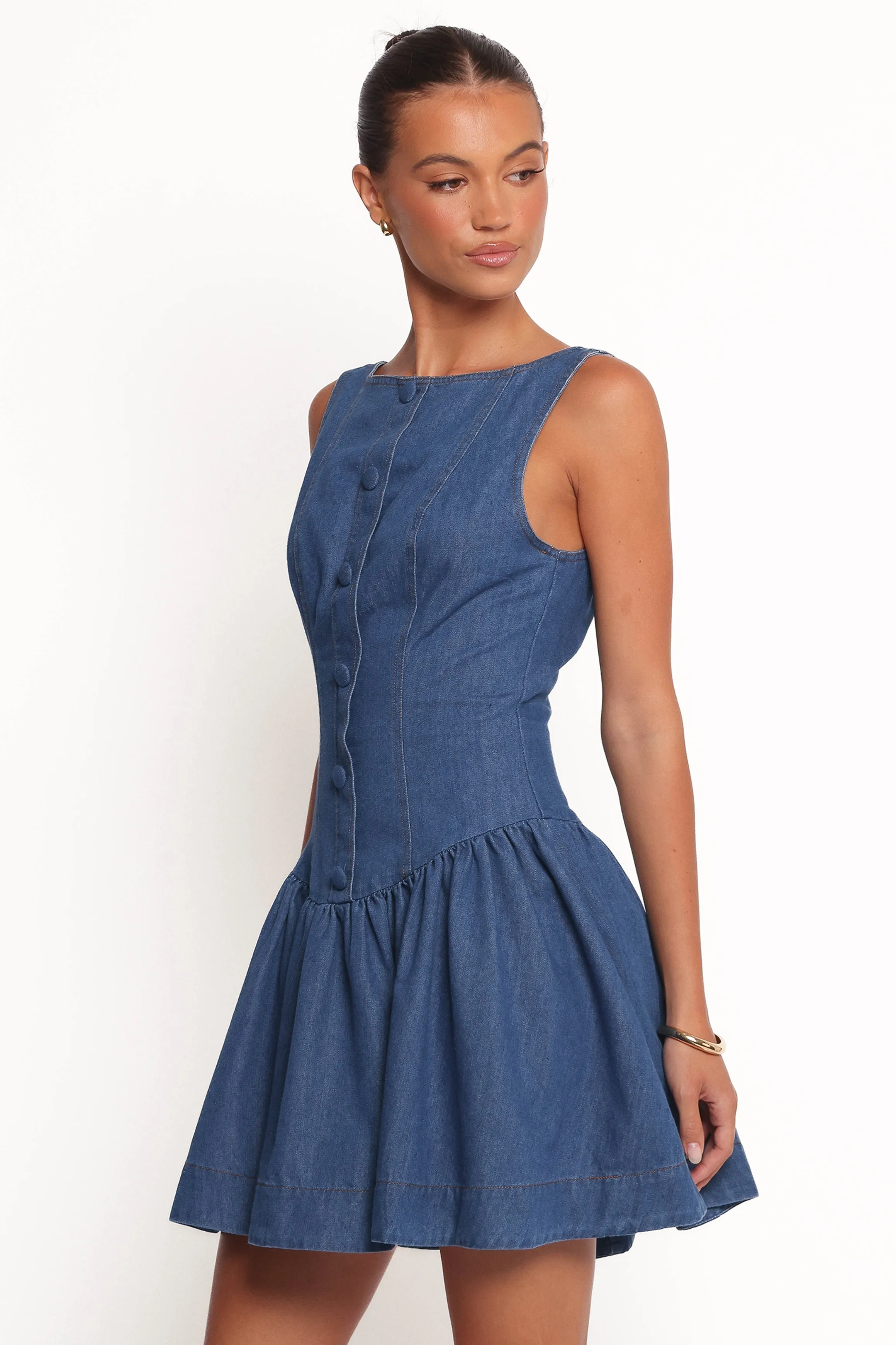Tiziana Mini Dress - Indigo Denim sold by Petal & Pup product image thumbnail 3