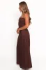 Skylar Midi Dress - Brown sold by Petal & Pup