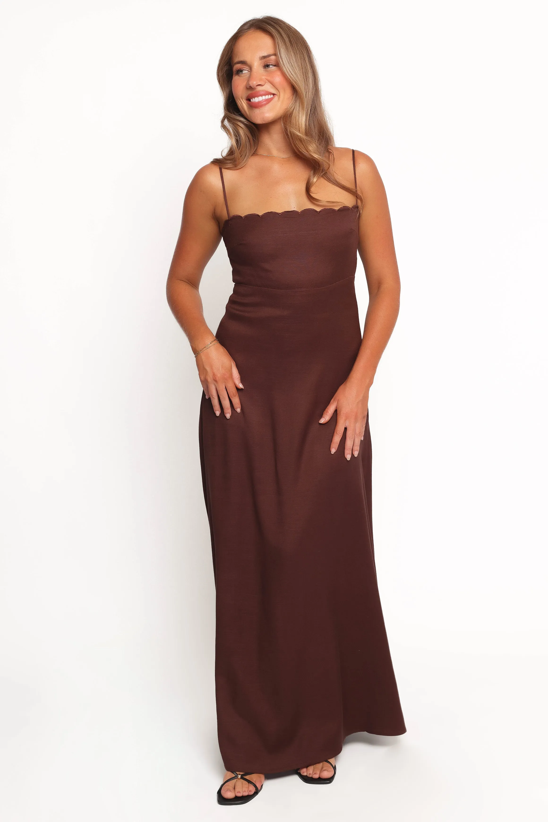 Skylar Midi Dress - Brown sold by Petal & Pup product image thumbnail 5