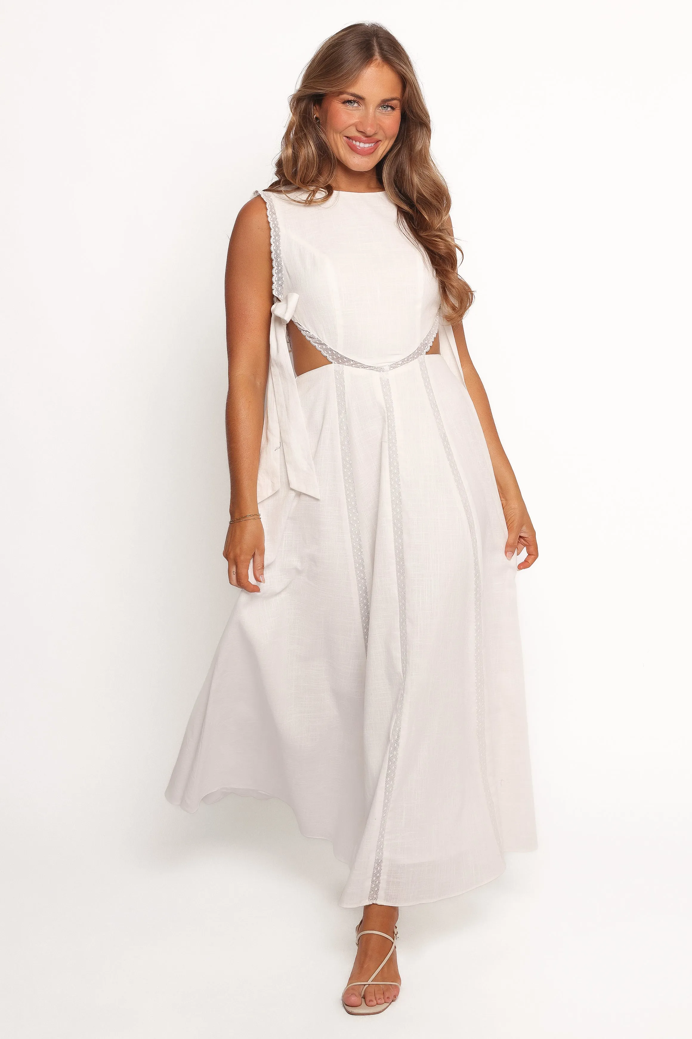 Rochelle Maxi Dress - Off White sold by Petal & Pup