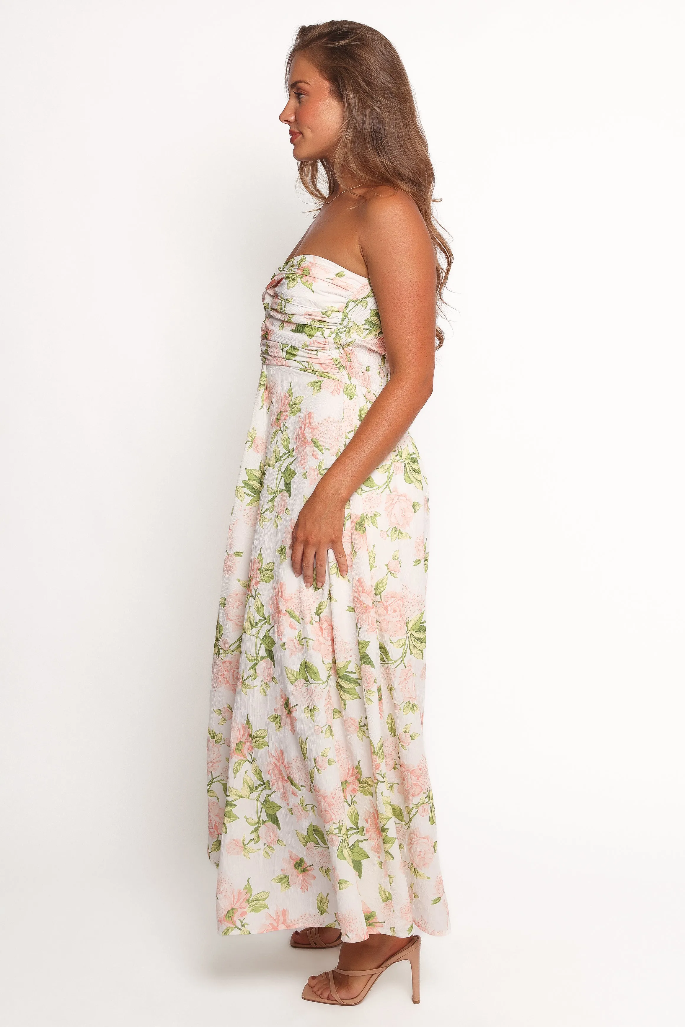 Marta Strapless Midi Dress - Pink Floral sold by Petal & Pup product image thumbnail 3