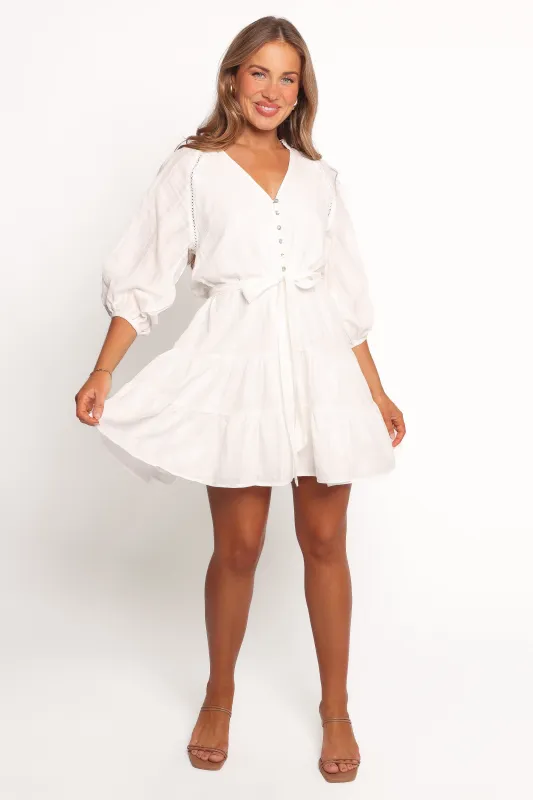 Alex Mini Dress - White sold by Petal & Pup
