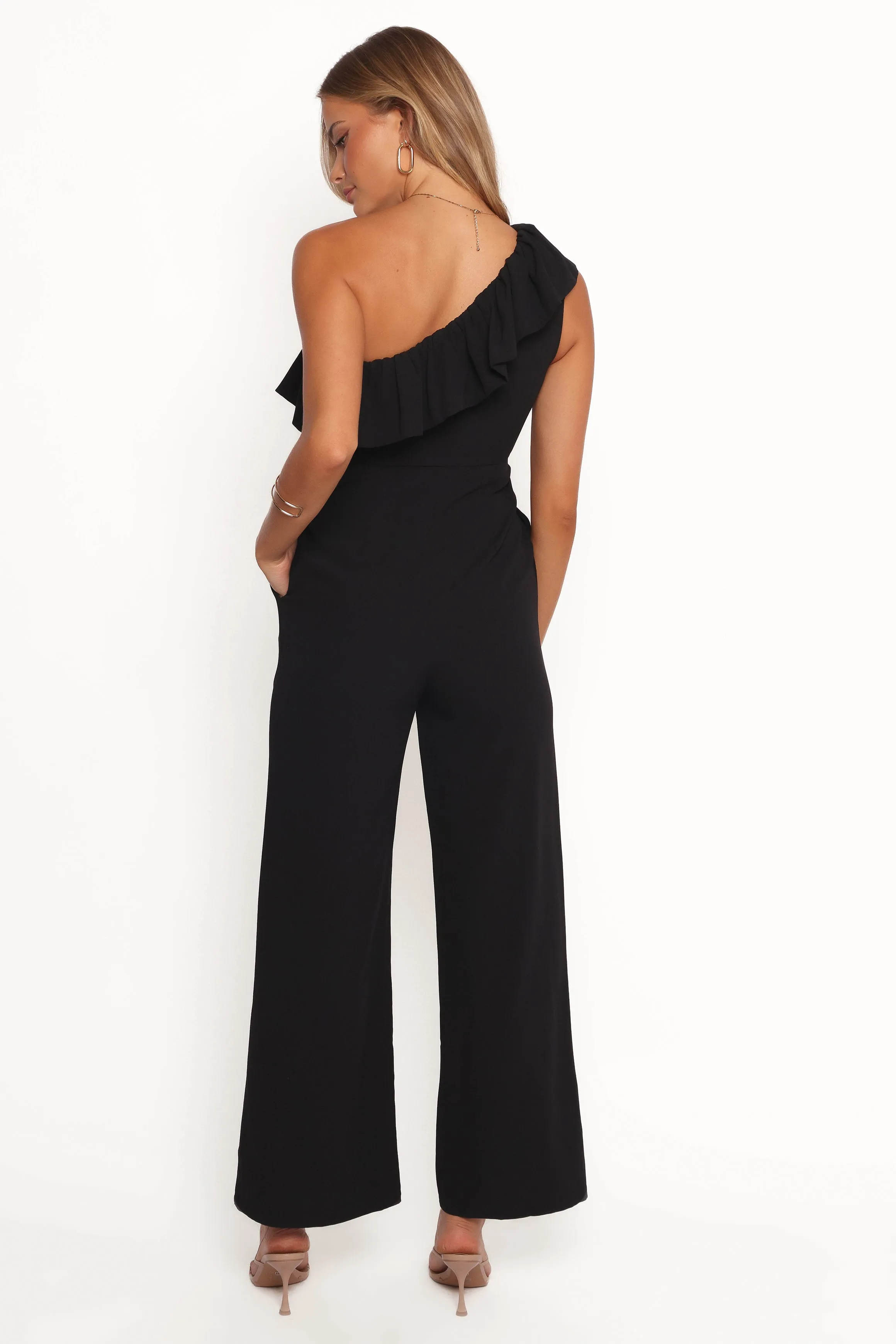 Talita One Shoulder Jumpsuit - Black sold by Petal & Pup product image thumbnail 2