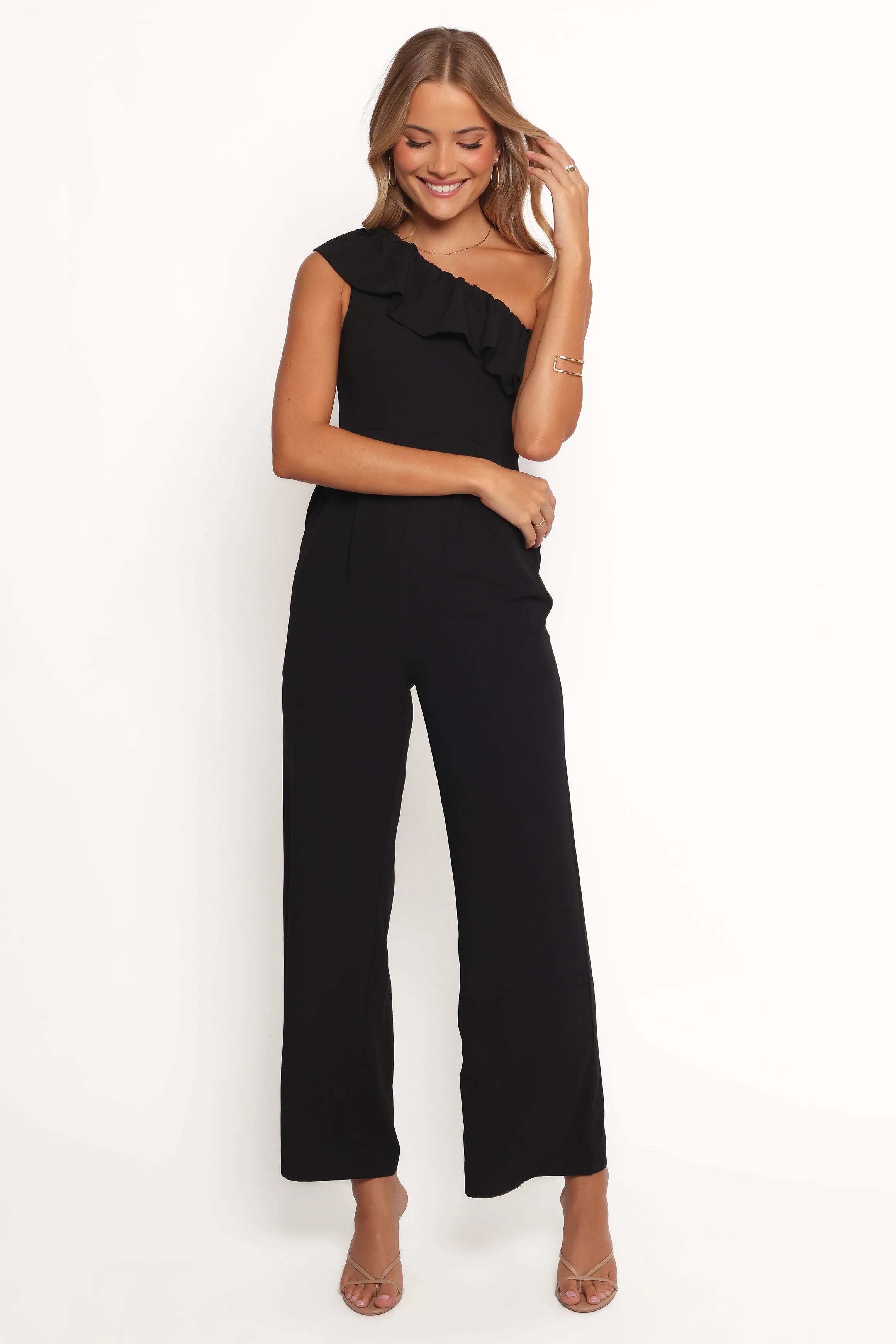 Talita One Shoulder Jumpsuit - Black sold by Petal & Pup product image thumbnail 3