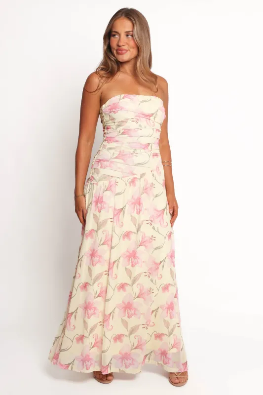 Calypso Maxi Dress - Yellow Floral sold by Petal & Pup