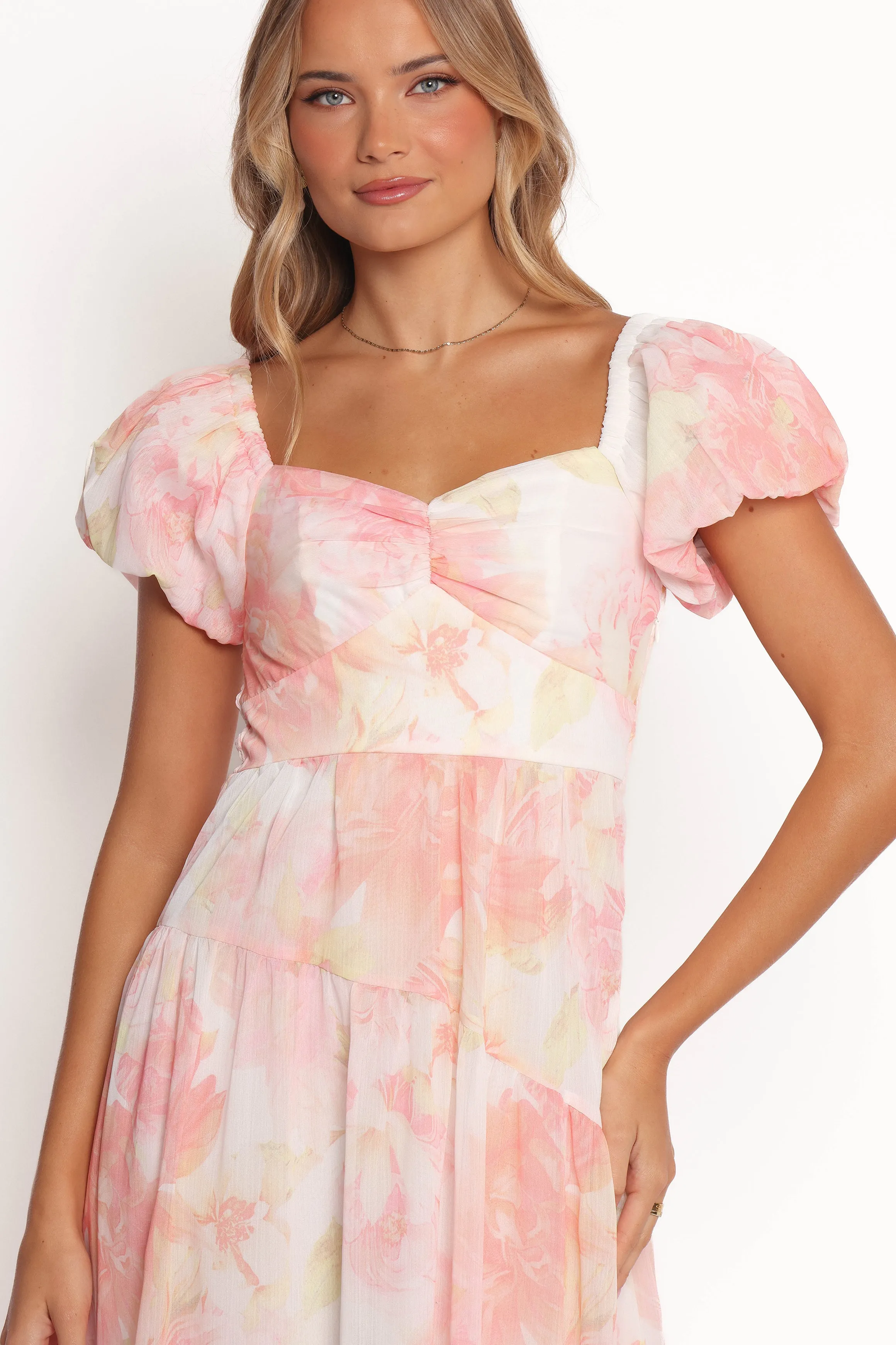 Lumis Midi Dress - Peach Floral sold by Petal & Pup product image thumbnail 2