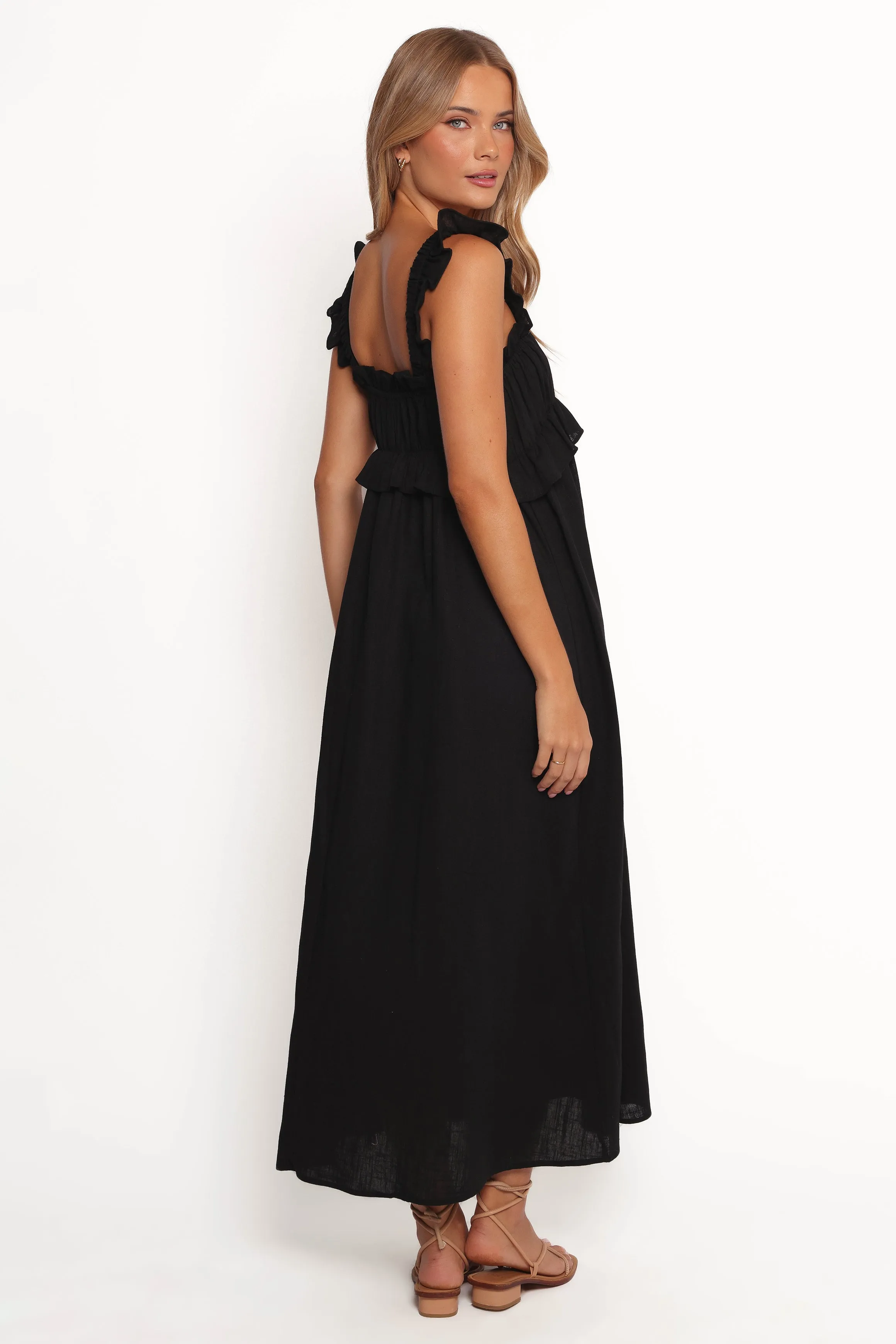 Ross Frill Strap Maxi Dress - Black sold by Petal & Pup product image thumbnail 4