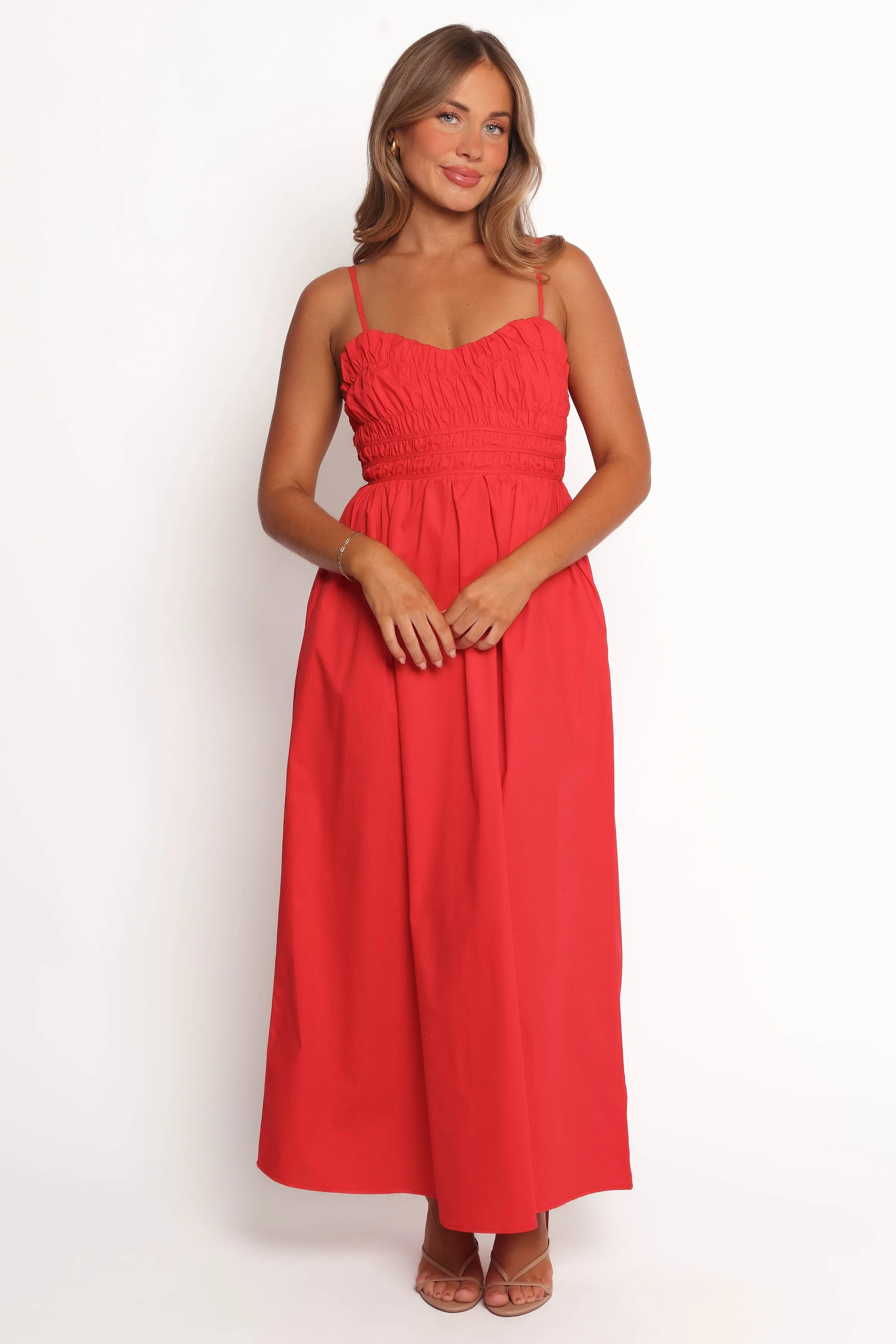 Camilla Maxi Dress - Red sold by Petal & Pup
