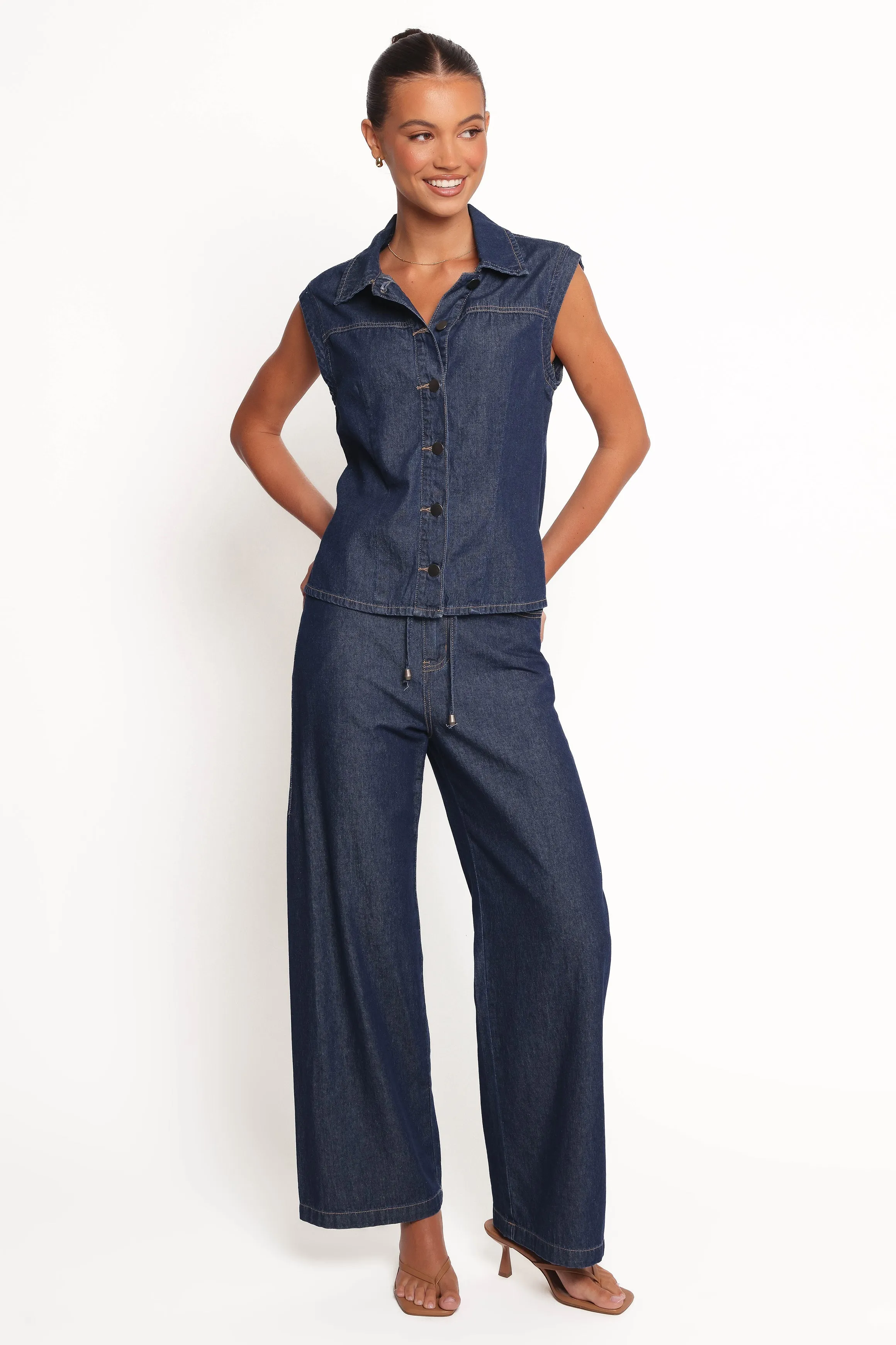 Kirie Wide Leg Denim Pant - Indigo sold by Petal & Pup product image thumbnail 3