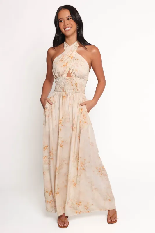 Lunaria Halterneck Jumpsuit - Floral sold by Petal & Pup