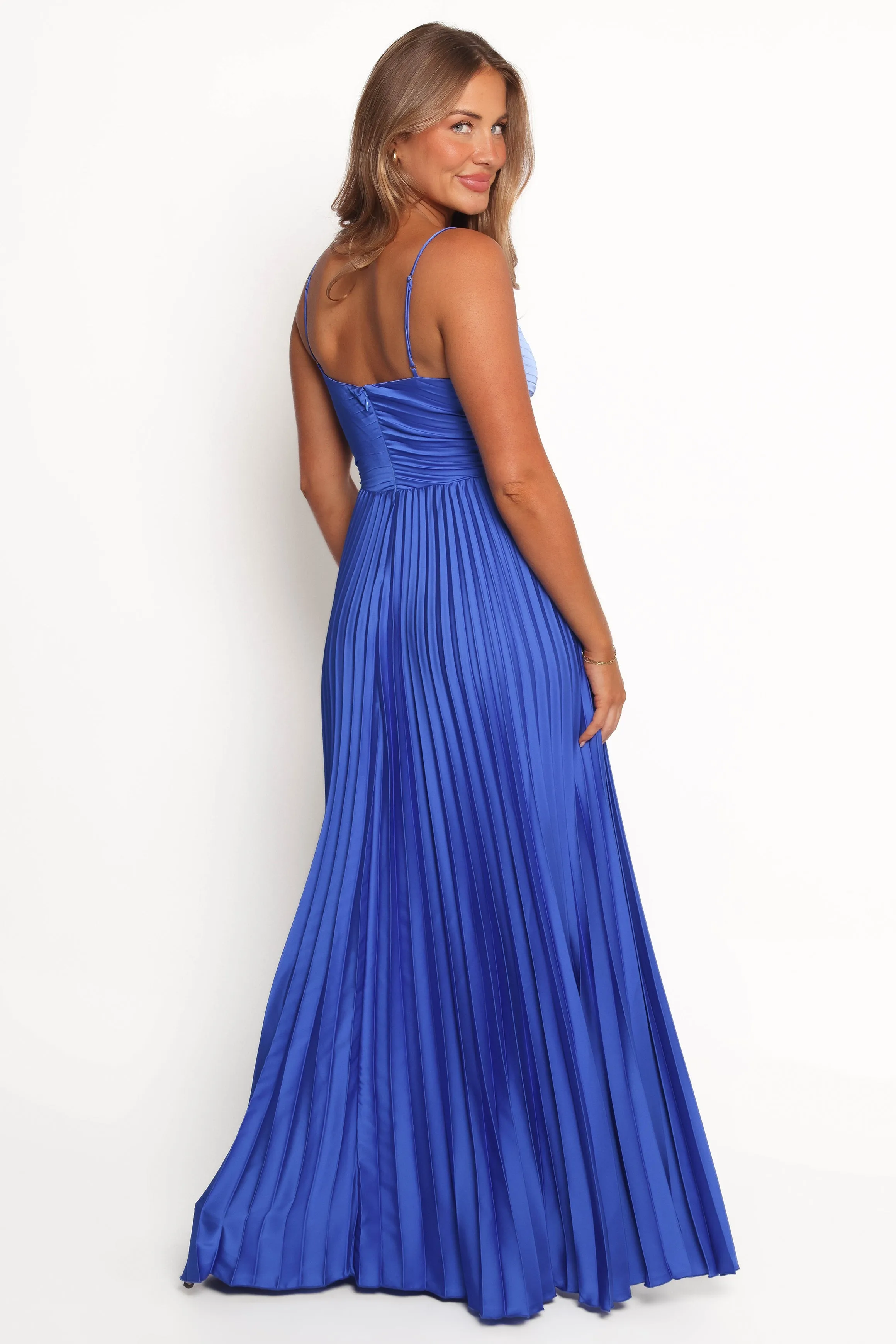 Naira Pleated Maxi Dress - Blue sold by Petal & Pup product image thumbnail 4