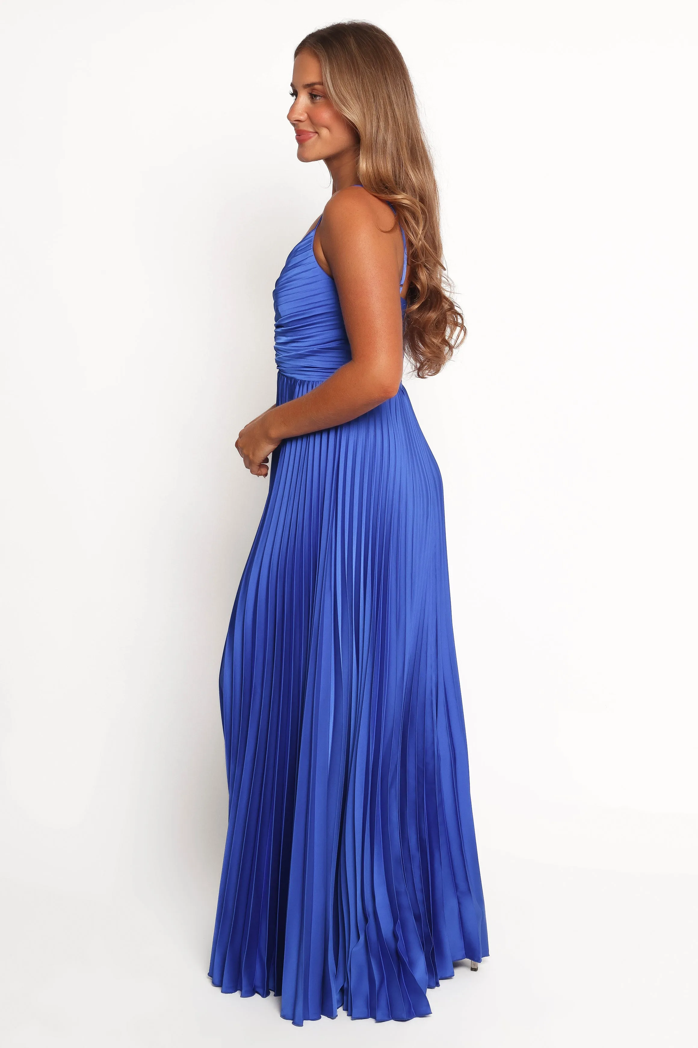 Naira Pleated Maxi Dress - Blue sold by Petal & Pup product image thumbnail 3