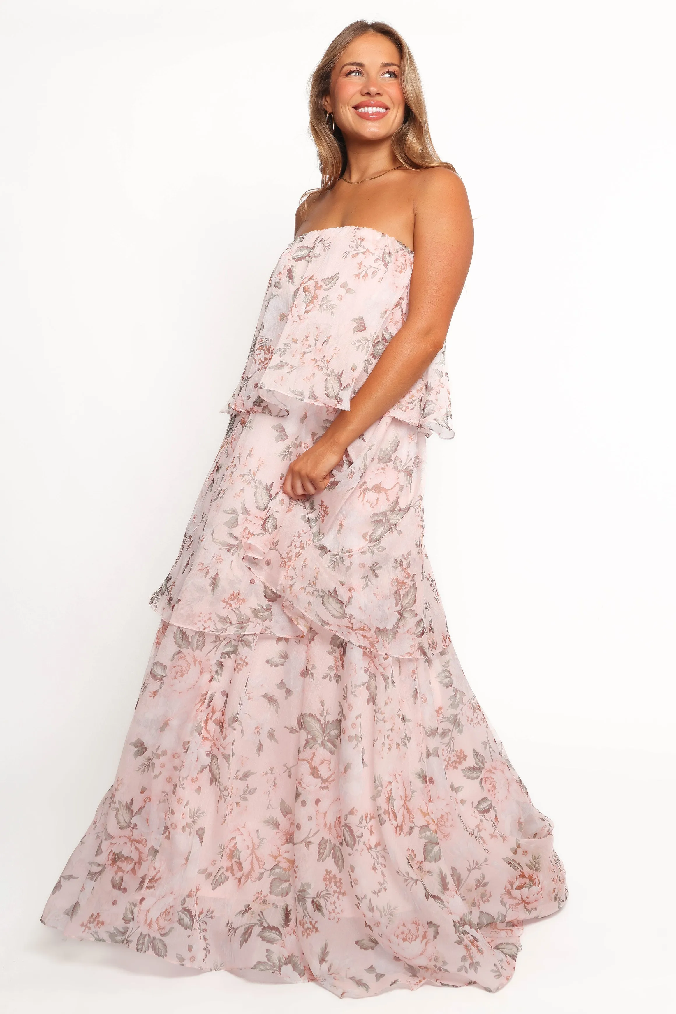 Bloom Strapless Maxi Dress - Floral sold by Petal & Pup