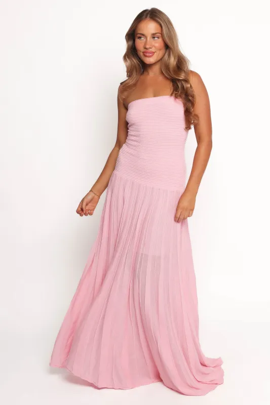 Cadenza Strapless Maxi Dress - Pink sold by Petal & Pup