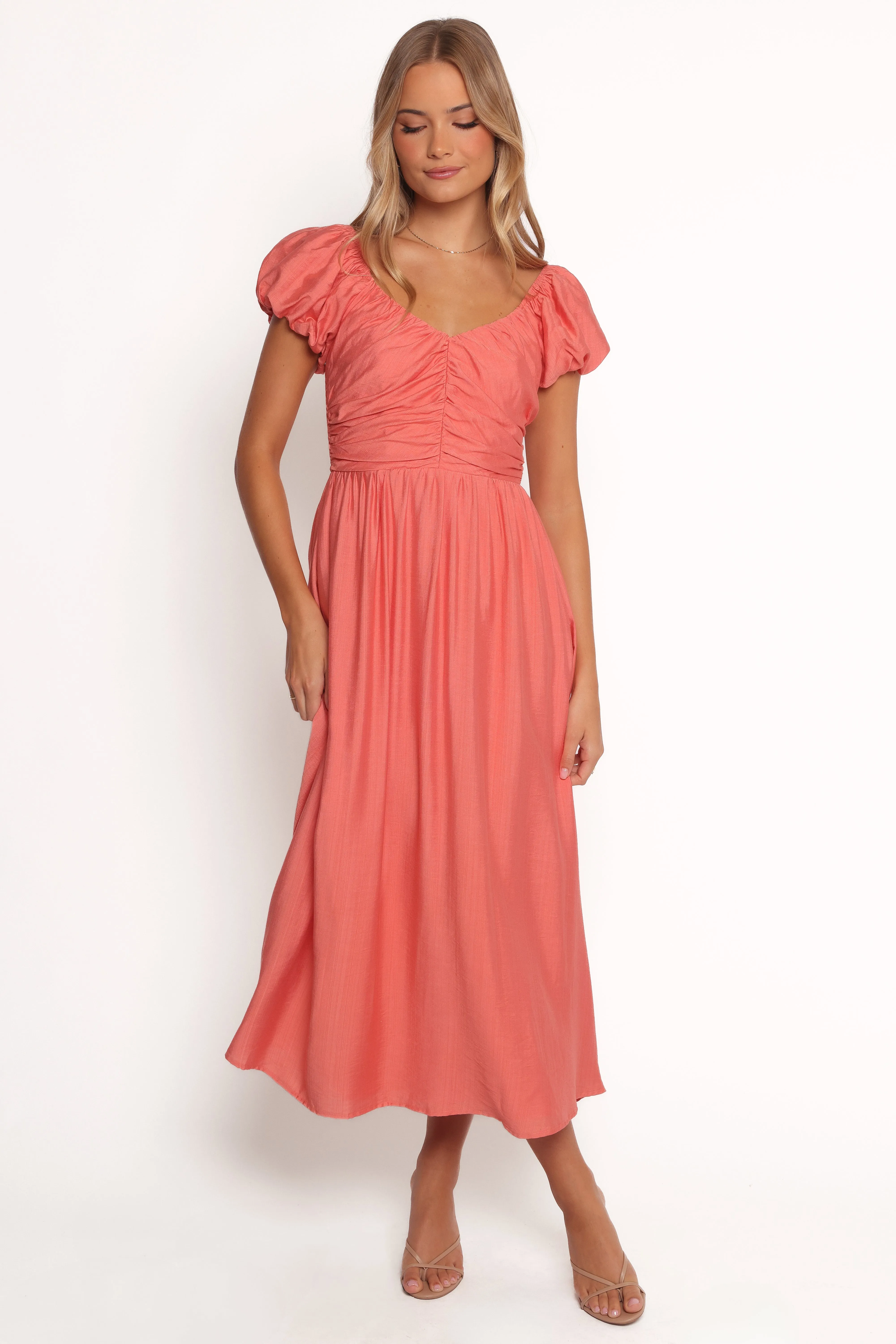 Valeen Midi Dress - Coral sold by Petal & Pup product image thumbnail 2