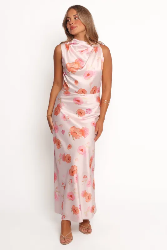 Frayla Halter Midi Dress - Pink Floral sold by Petal & Pup