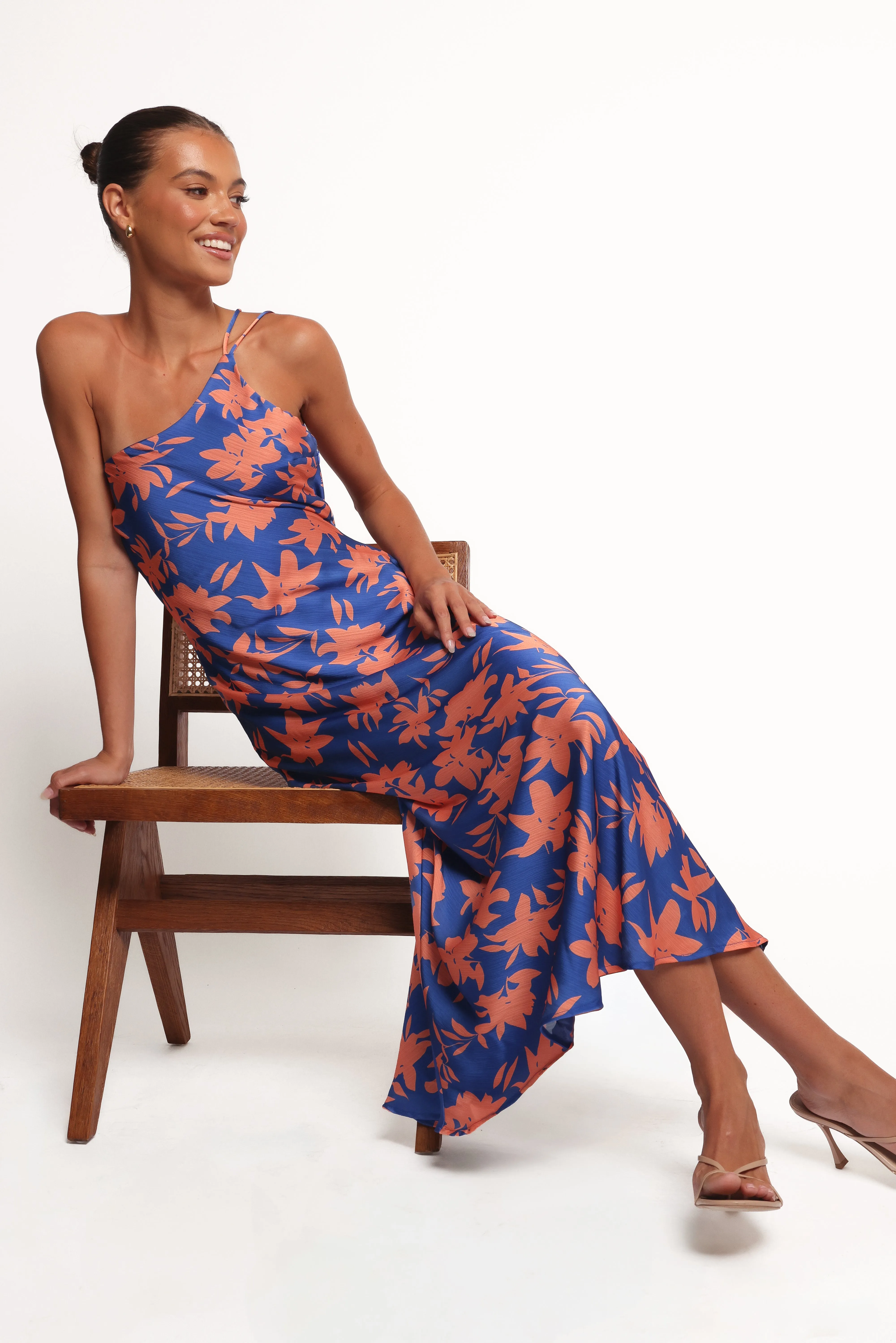 Bottie Maxi Dress - Blue/Orange Floral sold by Petal & Pup