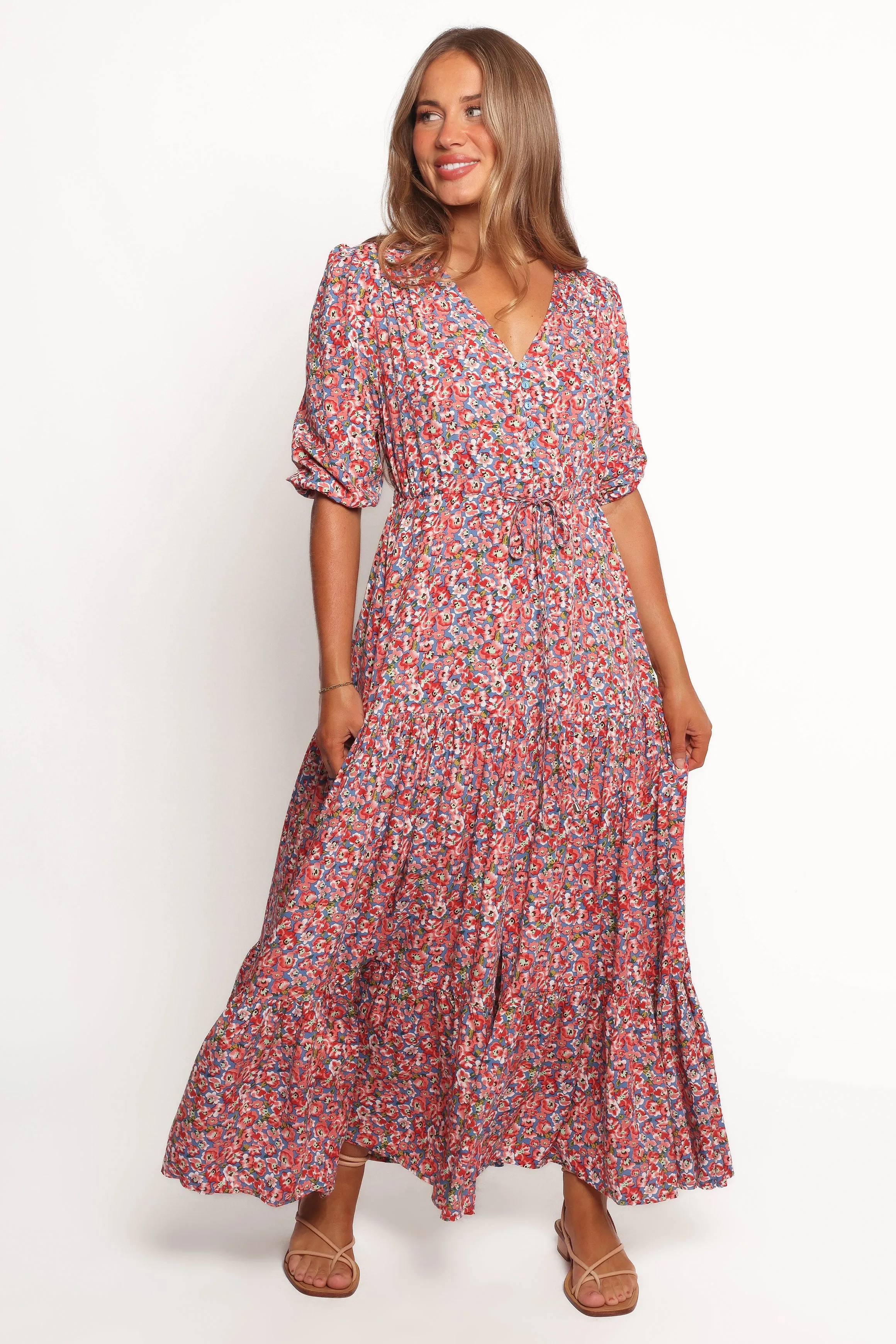Kelda Dress - Blue Ditsy Floral sold by Petal & Pup product image thumbnail 5