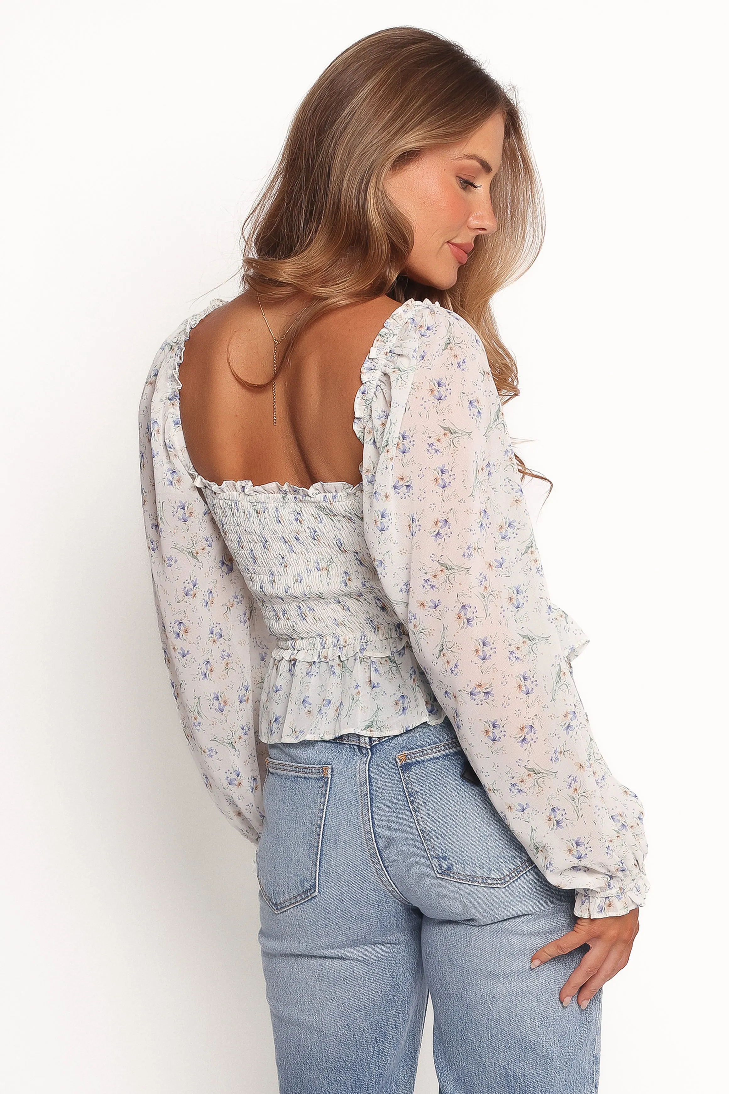 Paloma Long Sleeve Top - Blue Floral sold by Petal & Pup product image thumbnail 4