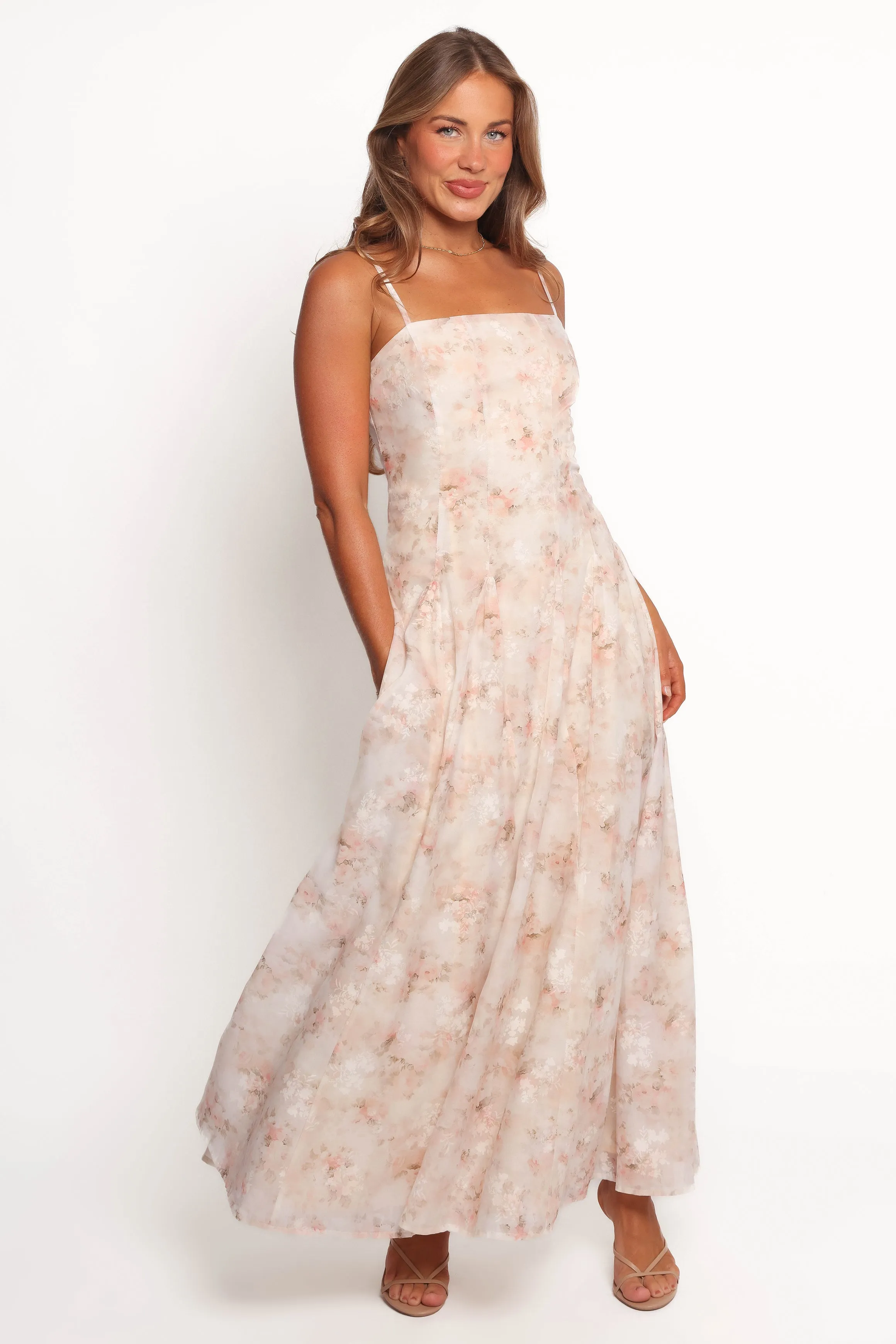 Petra Midi Dress - Cream sold by Petal & Pup