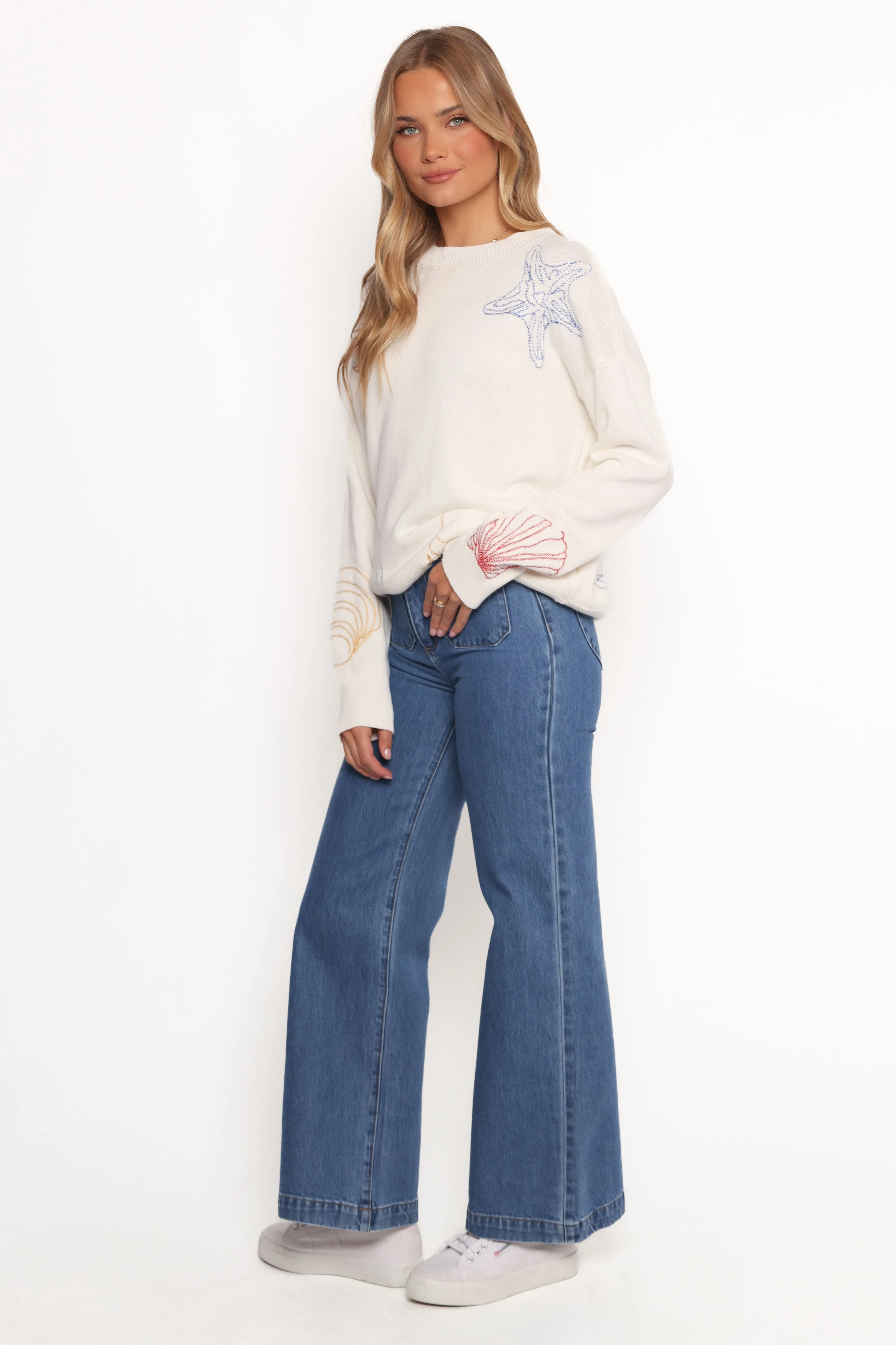 Nikita Seaside Knit Sweater - Cream sold by Petal & Pup product image thumbnail 5