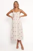 Paloma Maxi Dress - White Red Floral sold by Petal & Pup