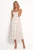 Paloma Maxi Dress - White Red Floral sold by Petal & Pup