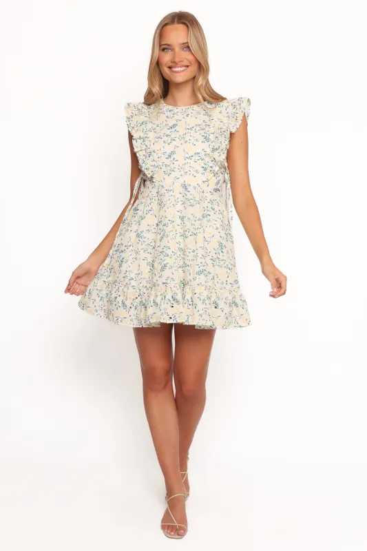 Rosalind Mini Dress - Yellow sold by Petal & Pup