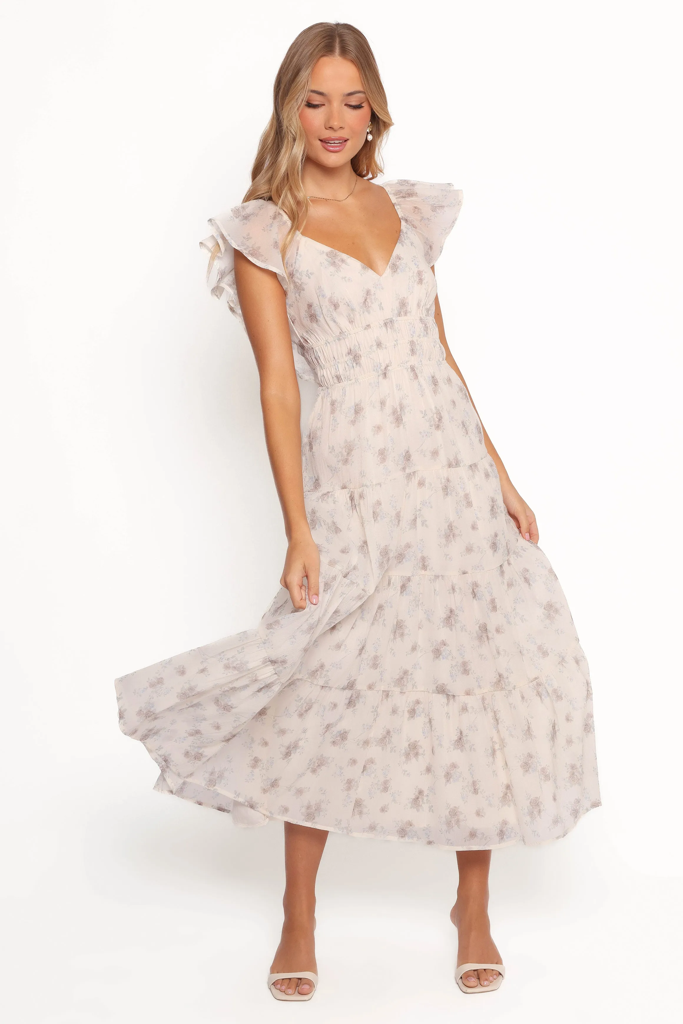 Talia Maxi Dress - Cream Multi Floral sold by Petal & Pup product image thumbnail 5