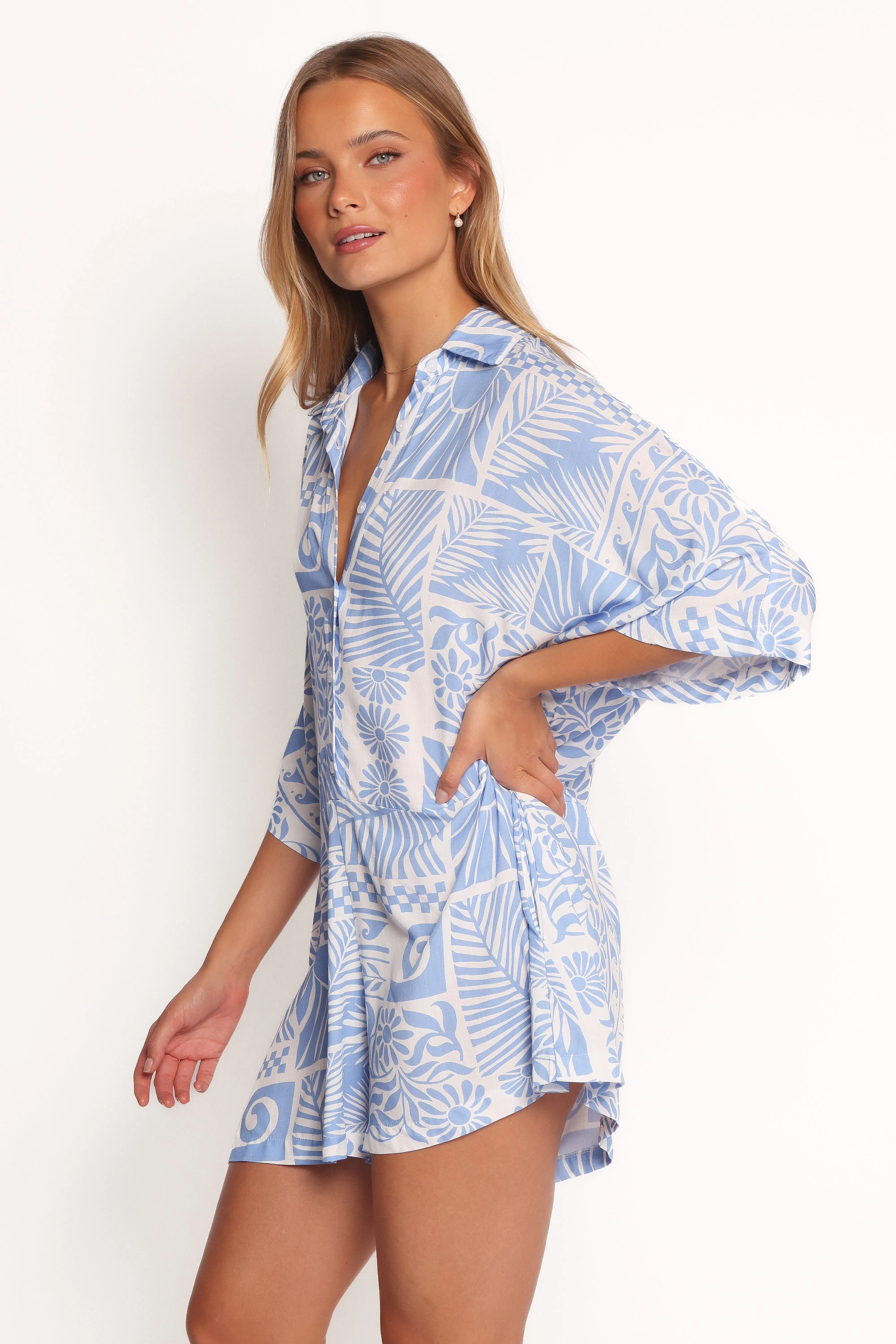 Ellisa Romper - Blue Floral sold by Petal & Pup product image thumbnail 5
