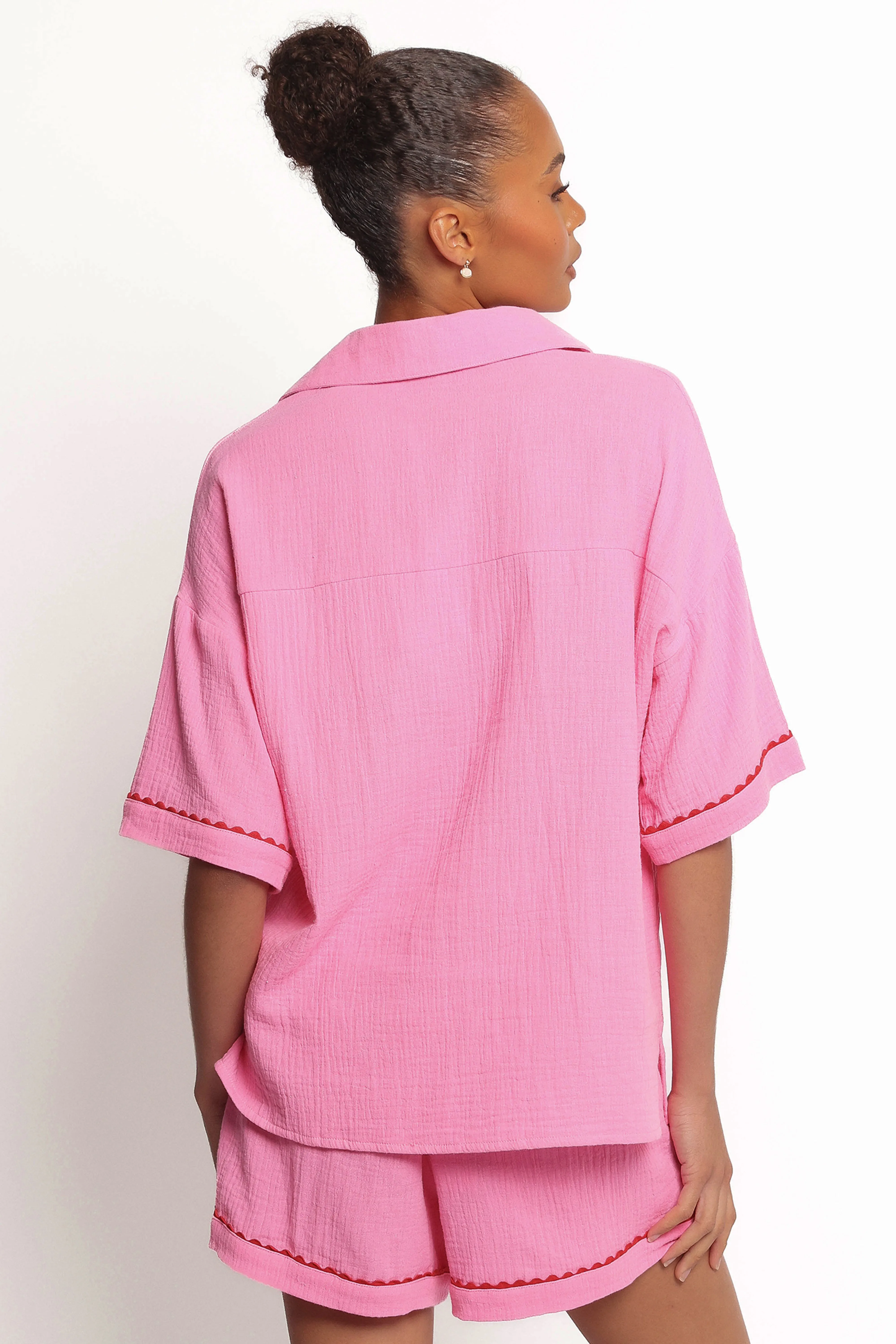 Catalina Short Sleeve Shirt - Pink sold by Petal & Pup product image thumbnail 3