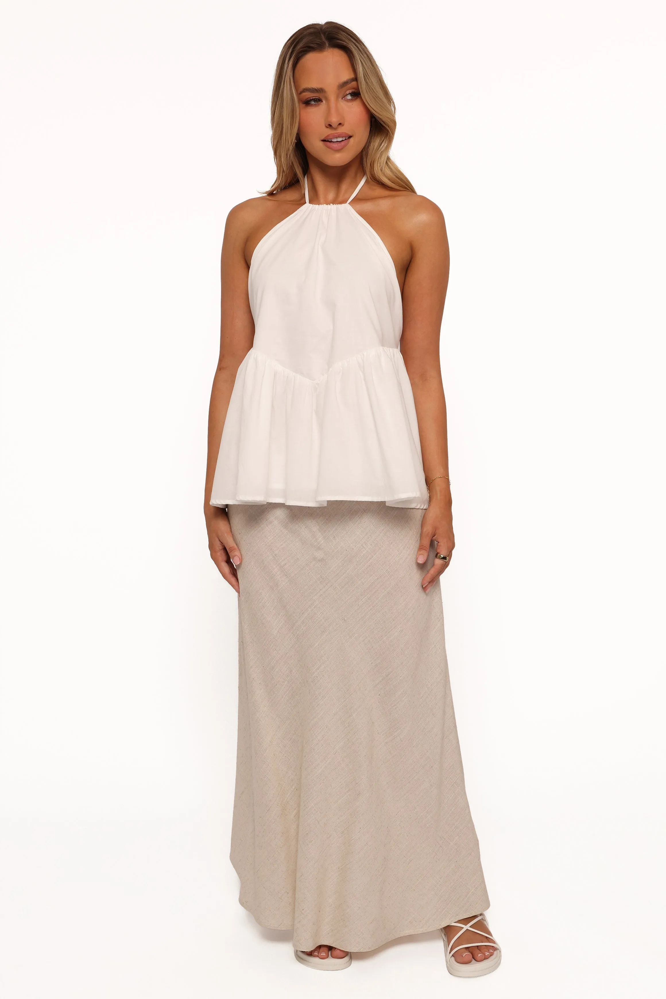 Vanessa Halterneck Top - White sold by Petal & Pup product image thumbnail 4