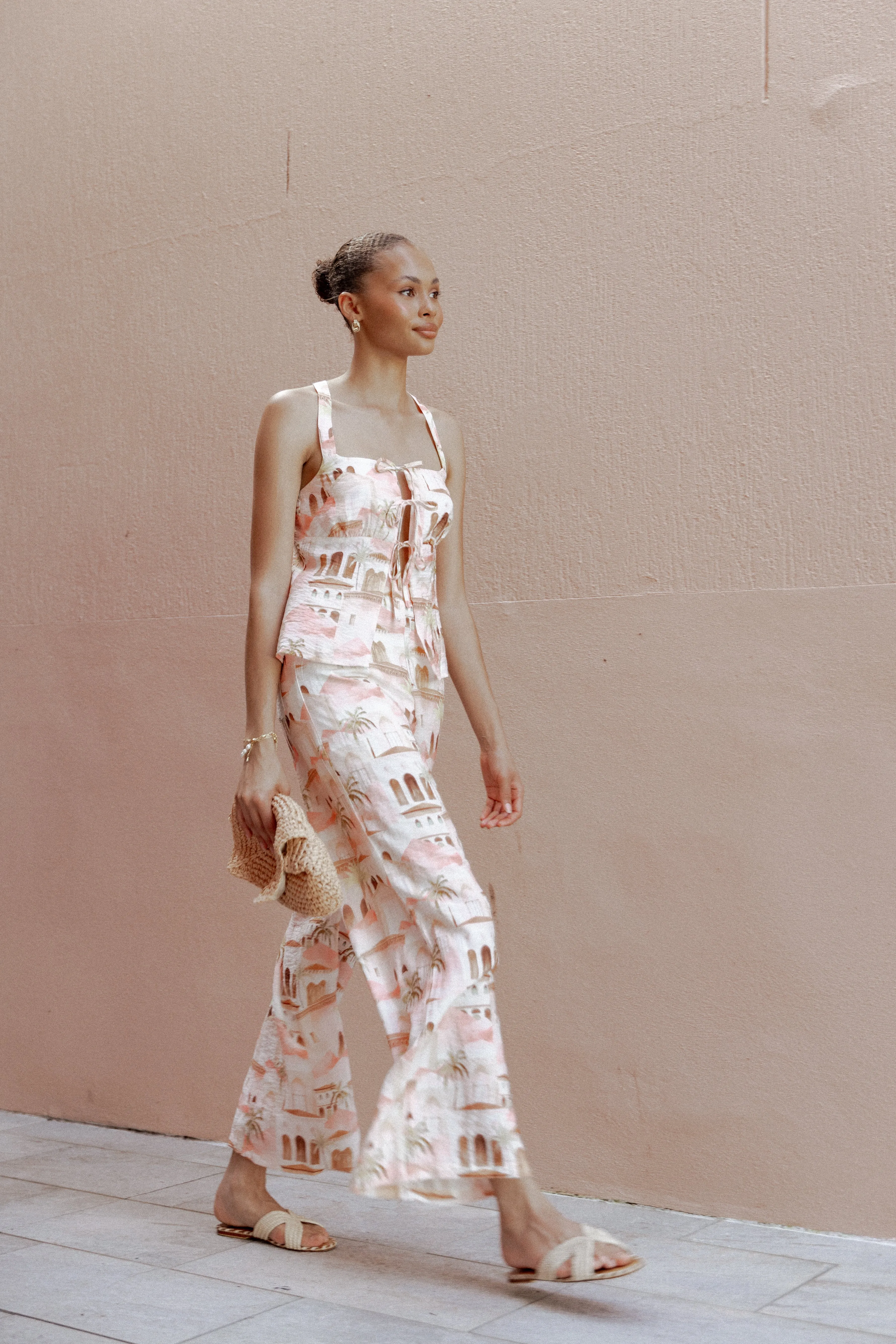 Devina Pants - Tan Print sold by Petal & Pup