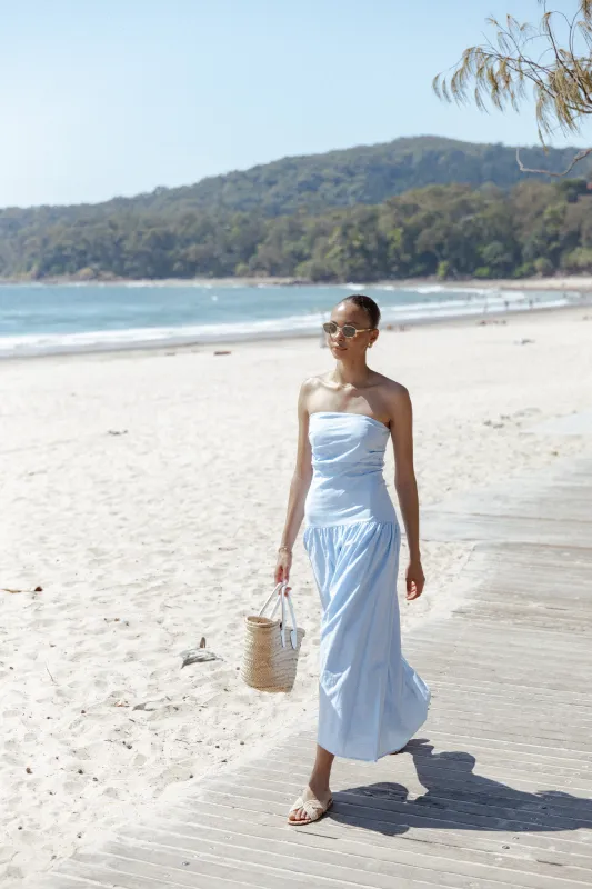 Stella Maxi Dress - Cornflower sold by Petal & Pup