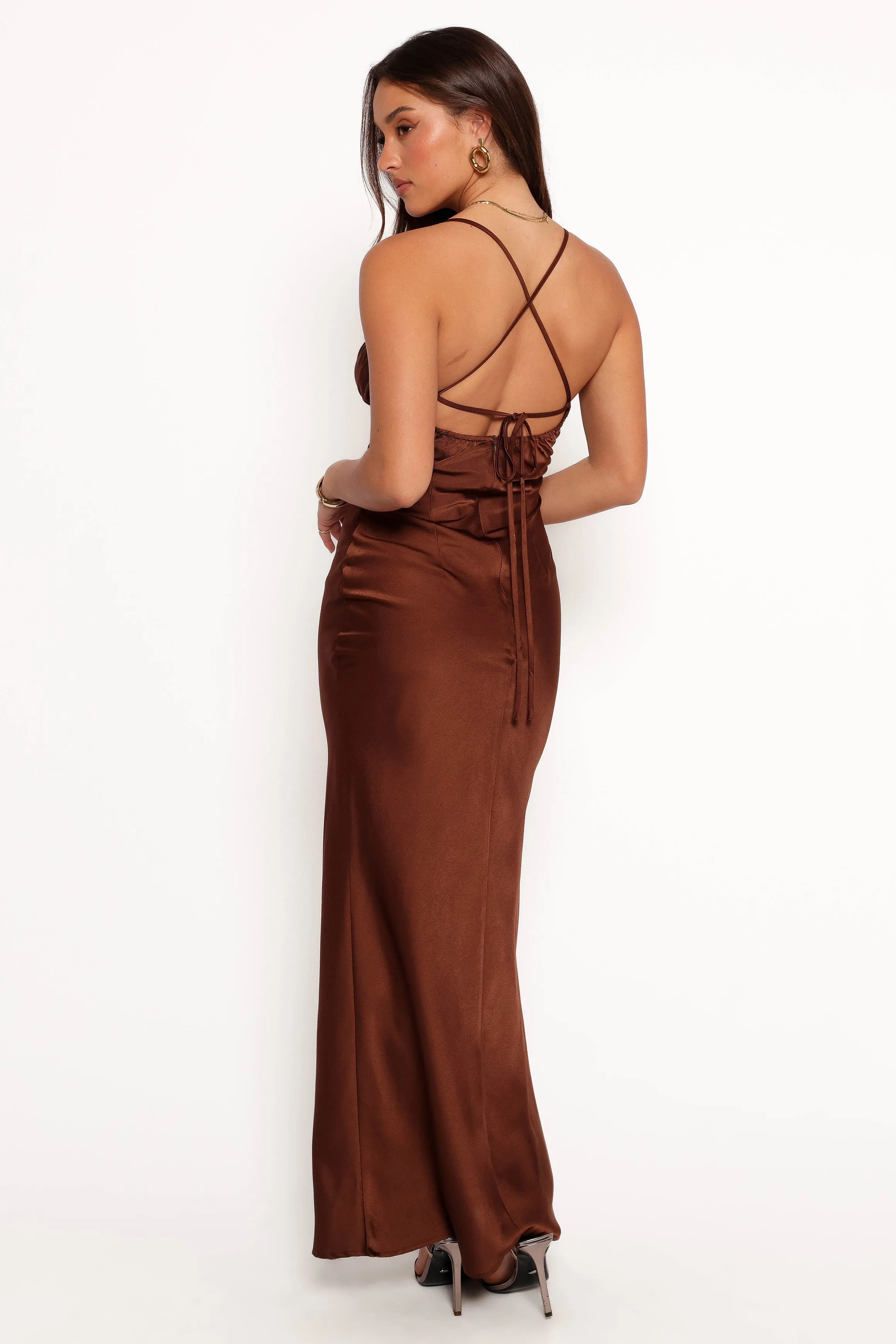 Amalia Maxi Dress - Chocolate sold by Petal & Pup product image thumbnail 5
