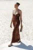 Amalia Maxi Dress - Chocolate sold by Petal & Pup