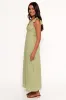 Ensley Flutter Sleeve Maxi Dress - Olive Green sold by Petal & Pup