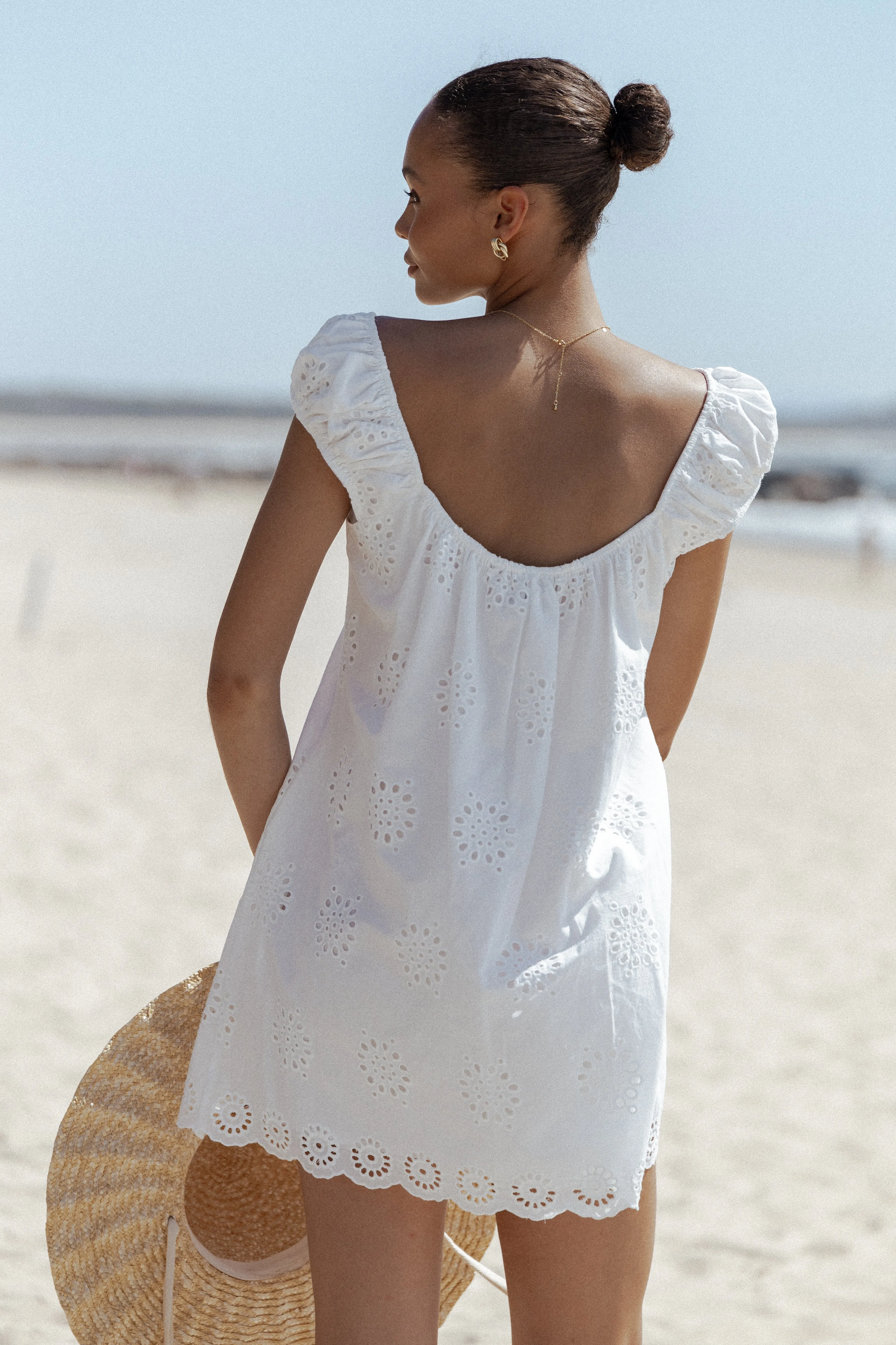 Pammy Mini Dress - White sold by Petal & Pup