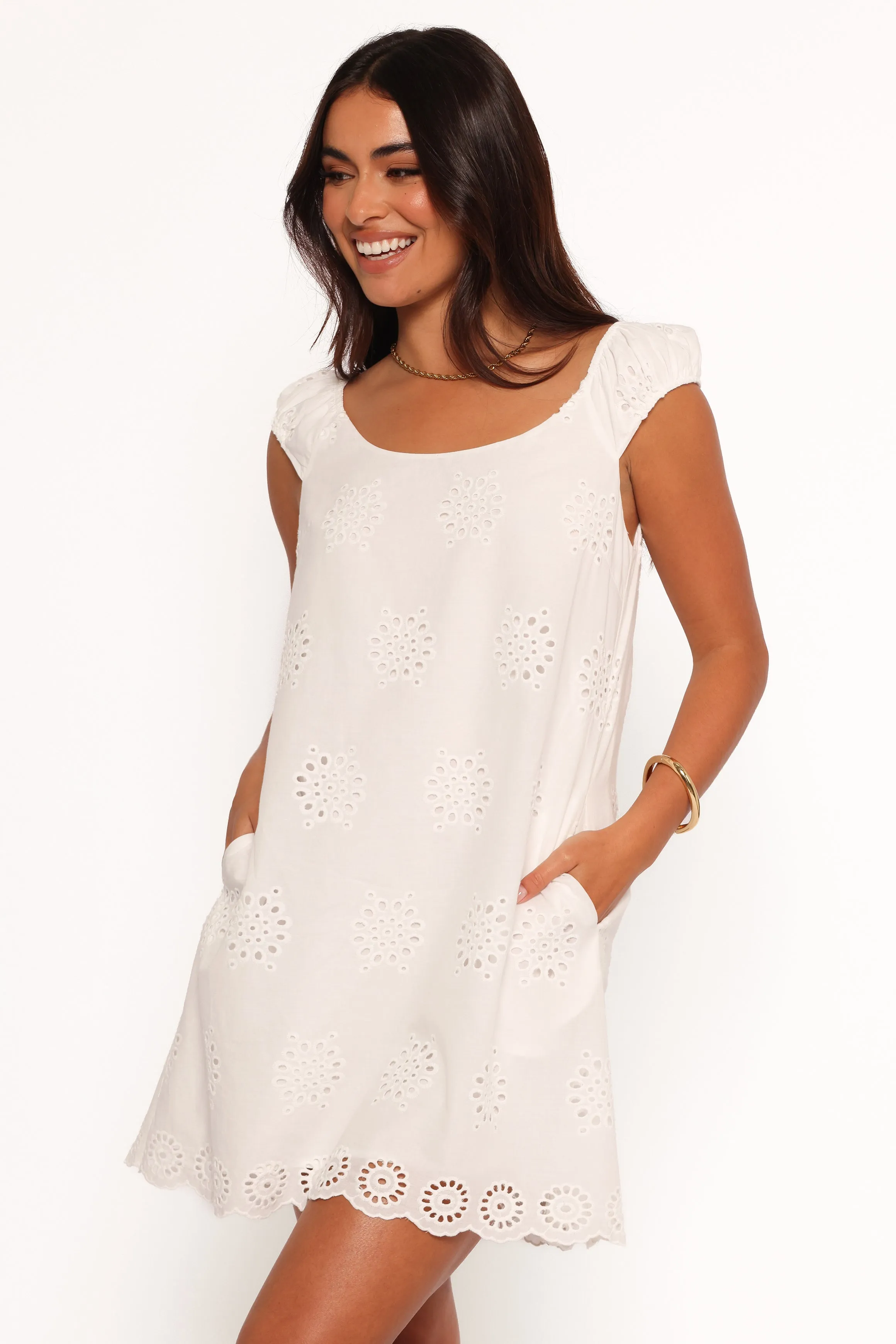Pammy Mini Dress - White sold by Petal & Pup product image thumbnail 3